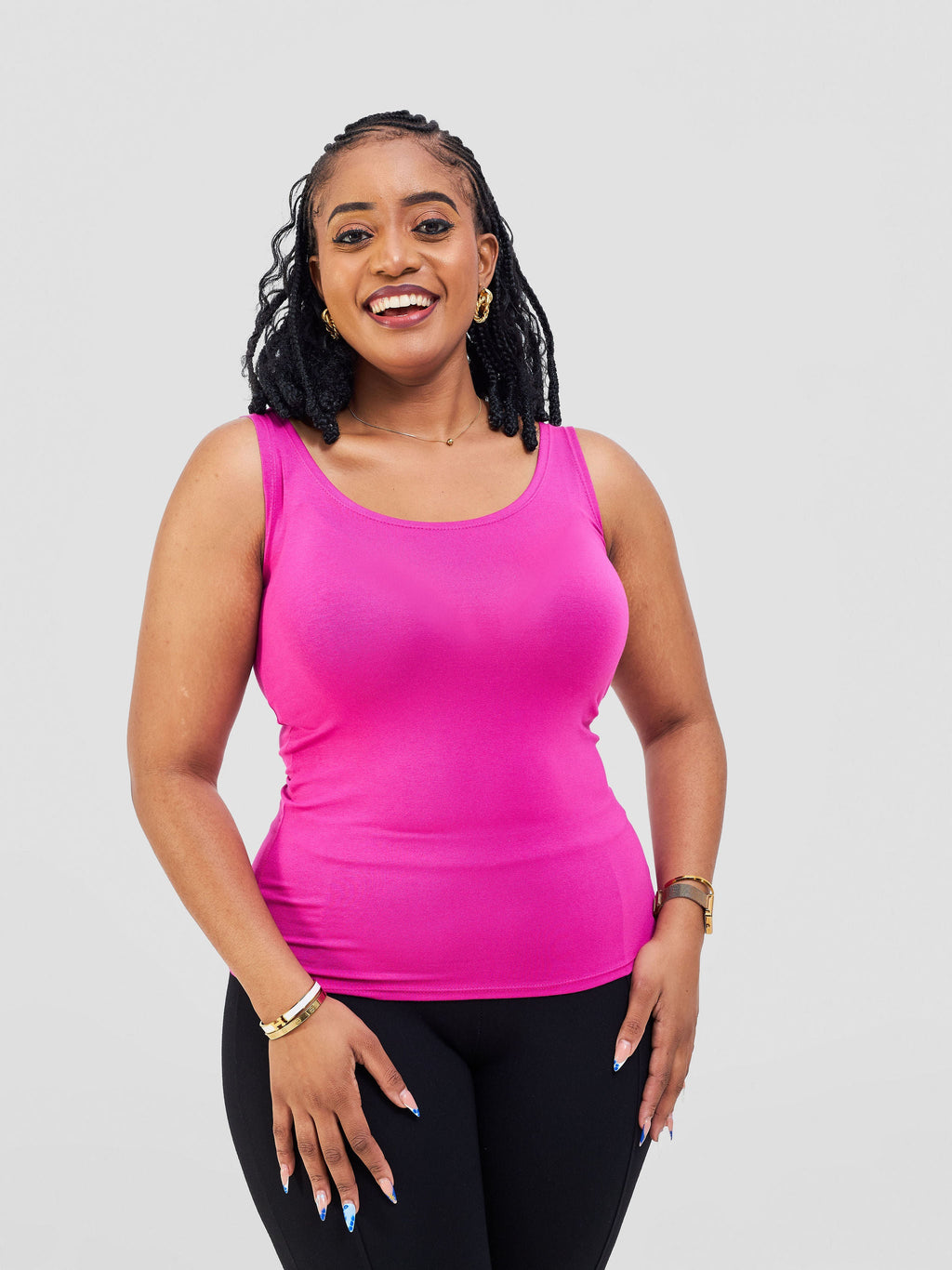Vivo Basic Drop Shoulder Top - Pink