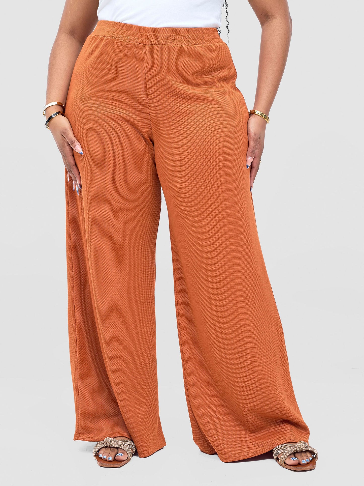 Vivo Rema Straight Leg Pants - Rust