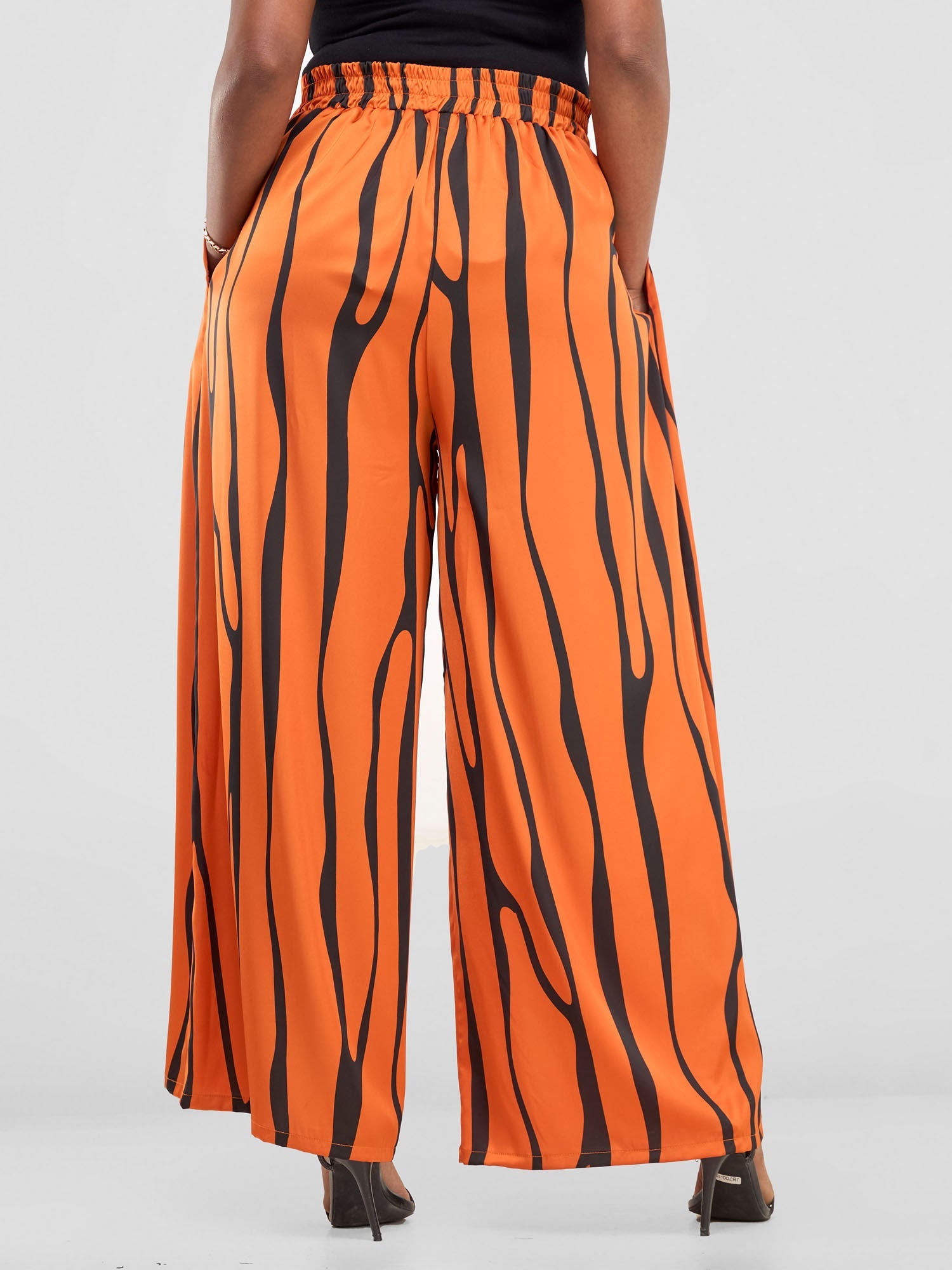 Vivo Chidii Wide Leg Pants - Rust / Black Sidi Print