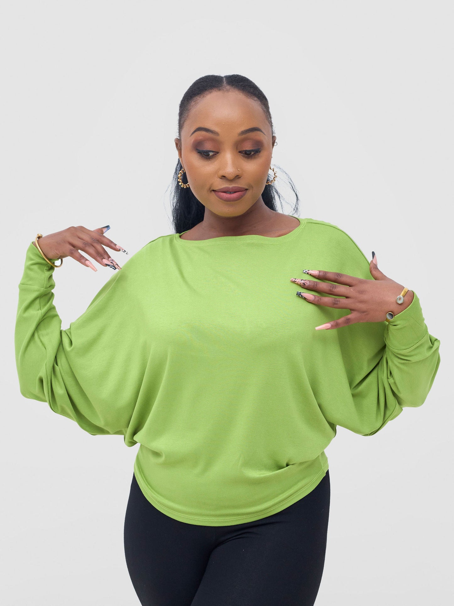 Vivo Bana Batwing Top - Lime