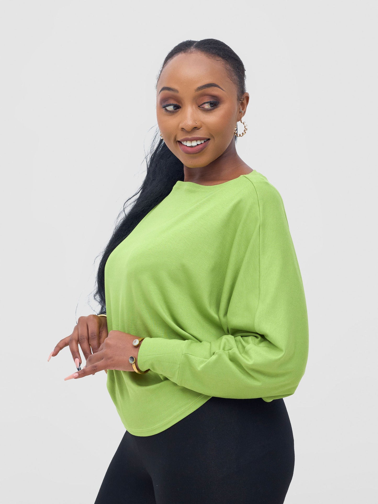 Vivo Bana Batwing Top - Lime