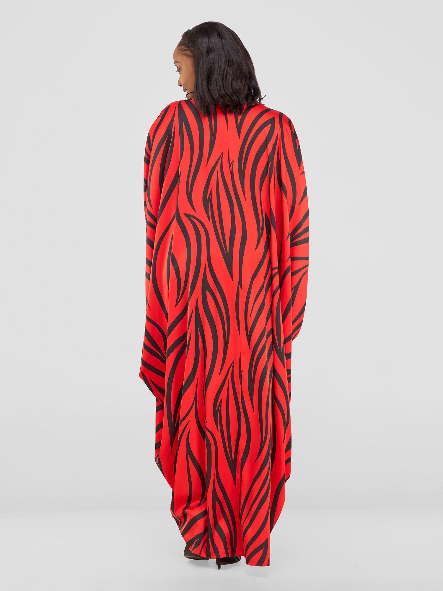 Vivo Chidii Maxi Kaftan - Red / Black Ameli Print