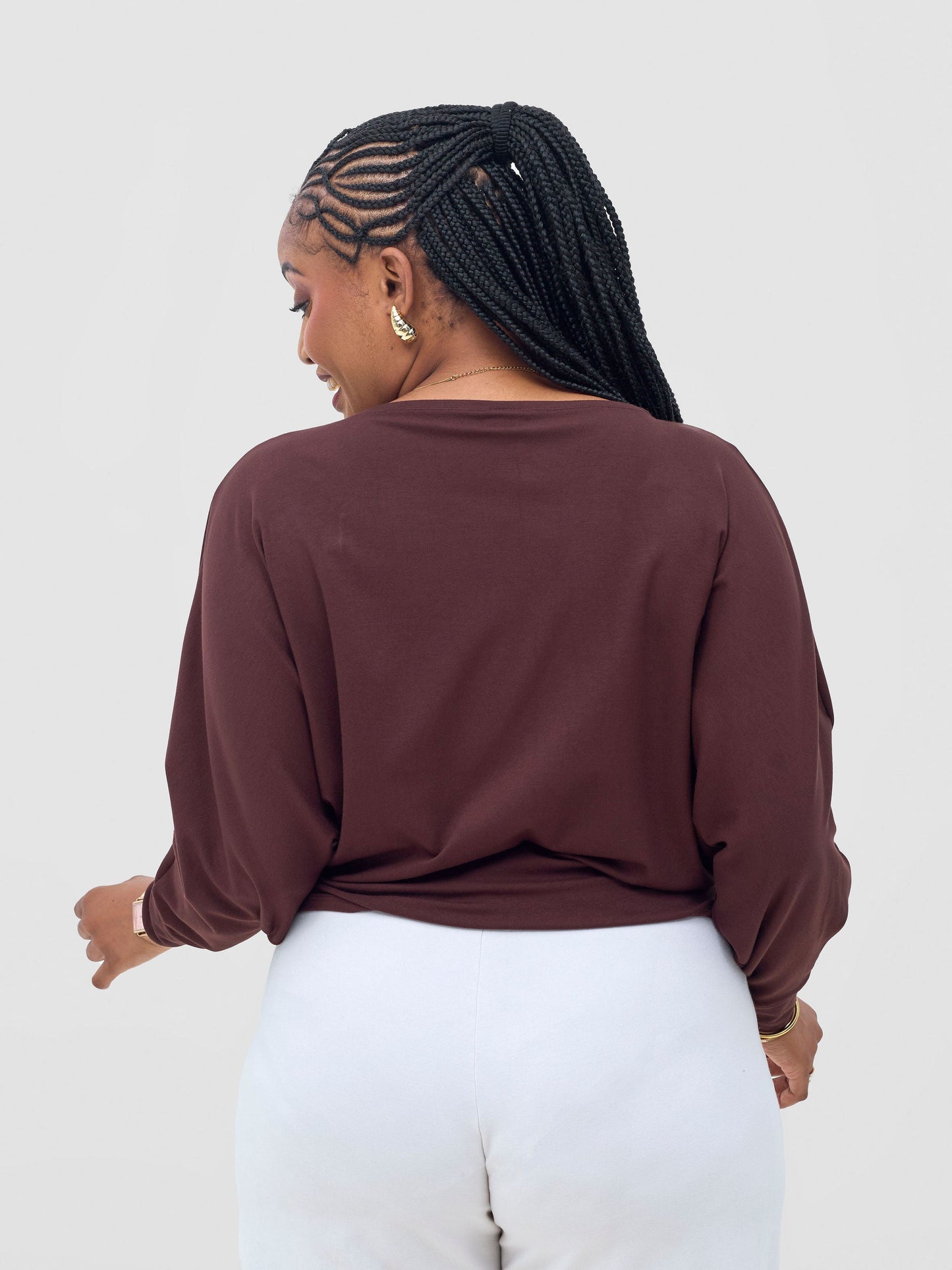 Vivo Bana Batwing Top - Chocolate