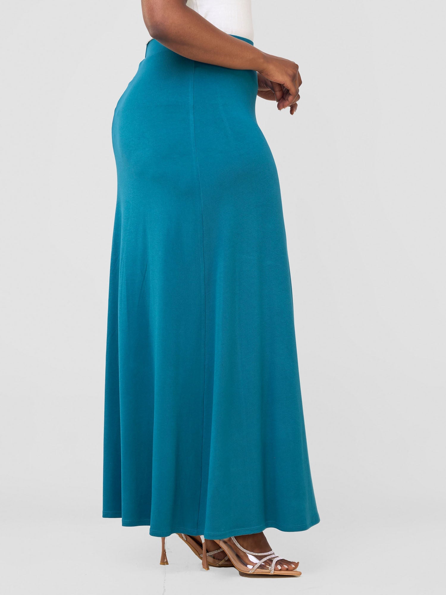 Vivo Basic A-line Maxi Skirt -Teal