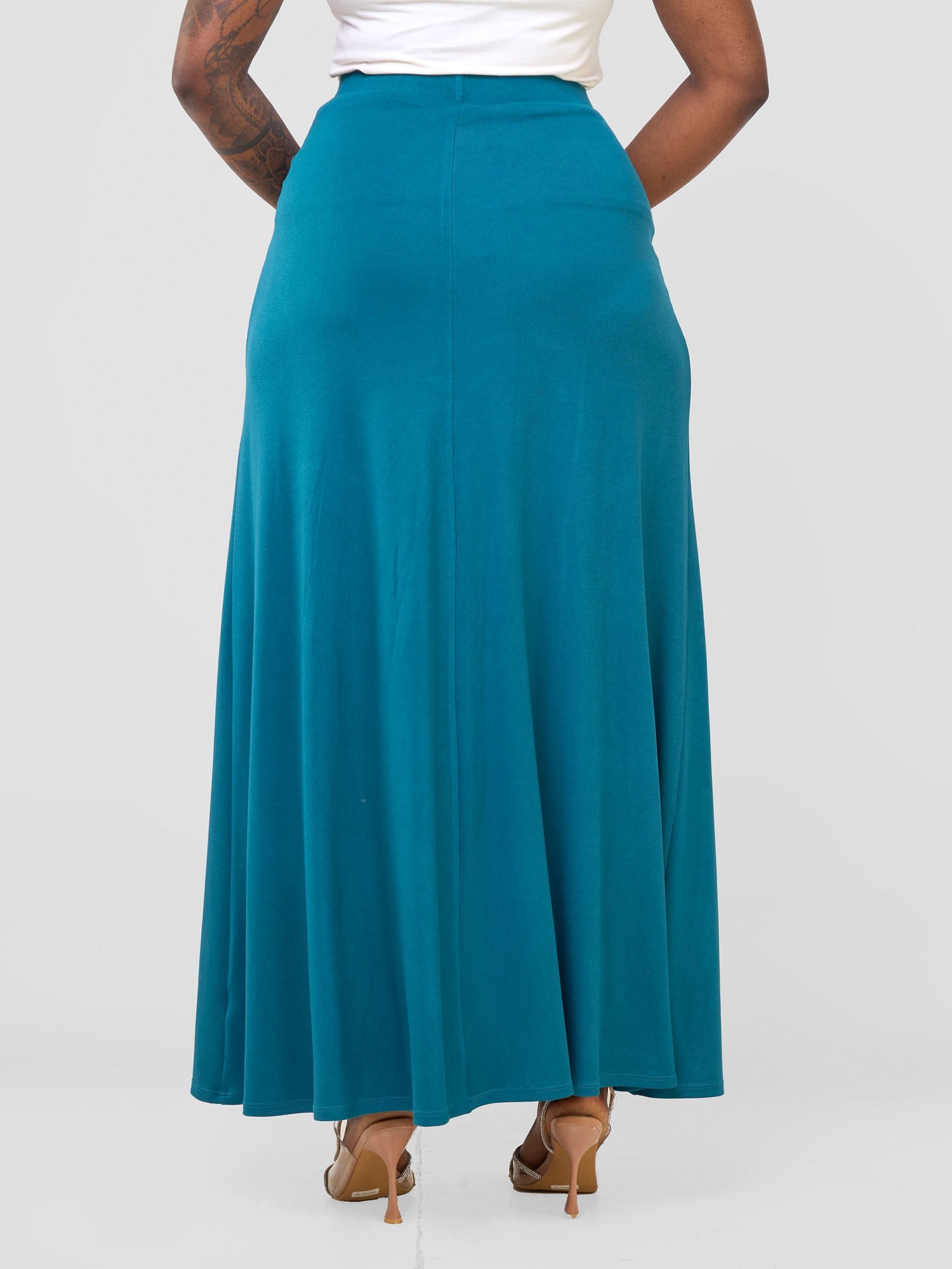 Vivo Basic A-line Maxi Skirt -Teal