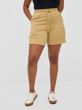 Vivo Chela Drawstring Shorts - Light Taupe