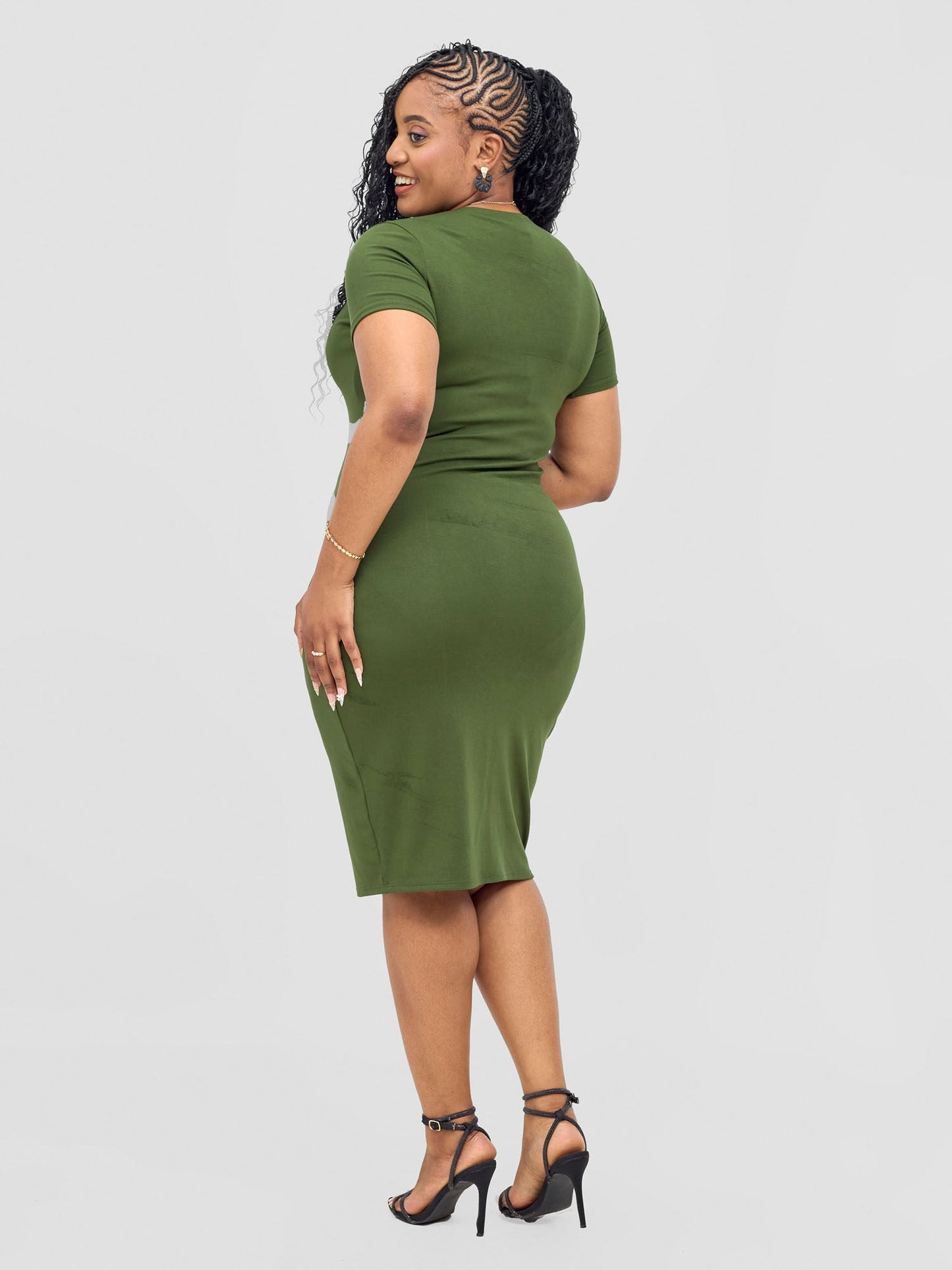 Vivo Leila Short Sleeve Bodycon - Hunters