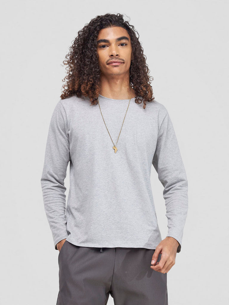 Zoya Yuni Men's Long Sleeve T-shirt- Grey