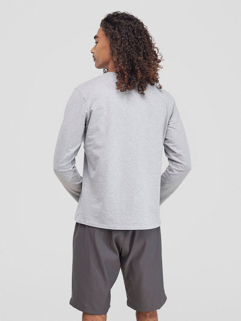 Zoya Yuni Men's Long Sleeve T-shirt- Grey