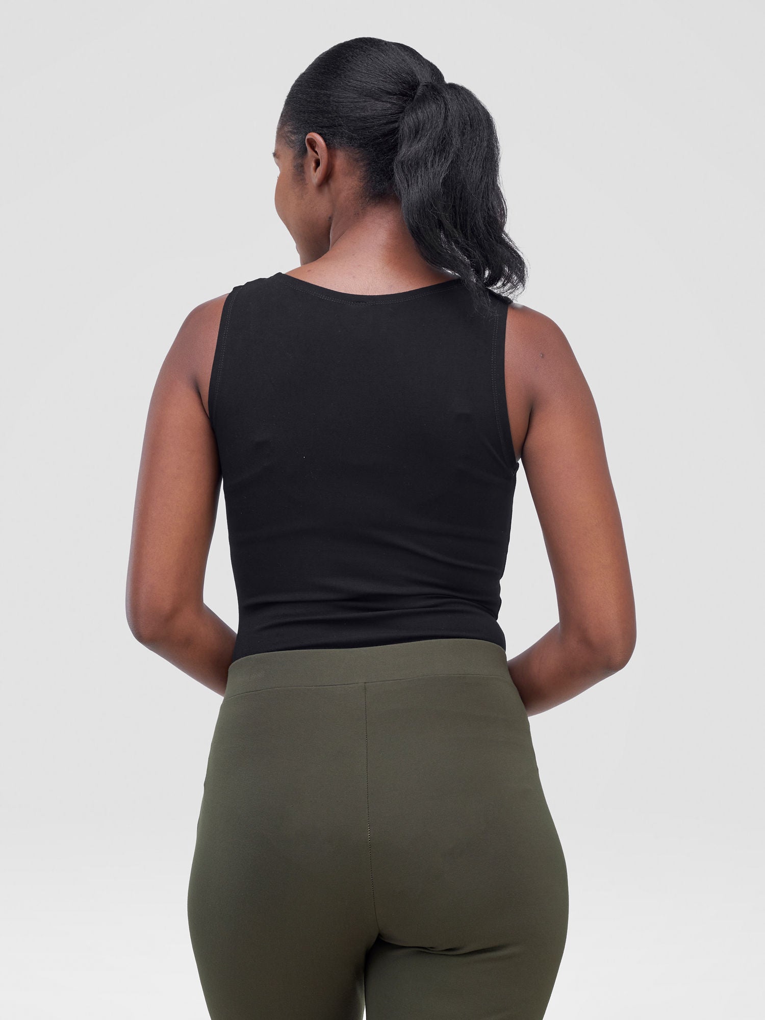 Vivo Basic Sleeveless Bodysuit - Black