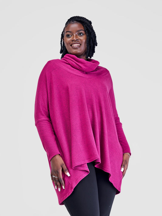 Vivo Basic Cowl Hoodie - Burgundy