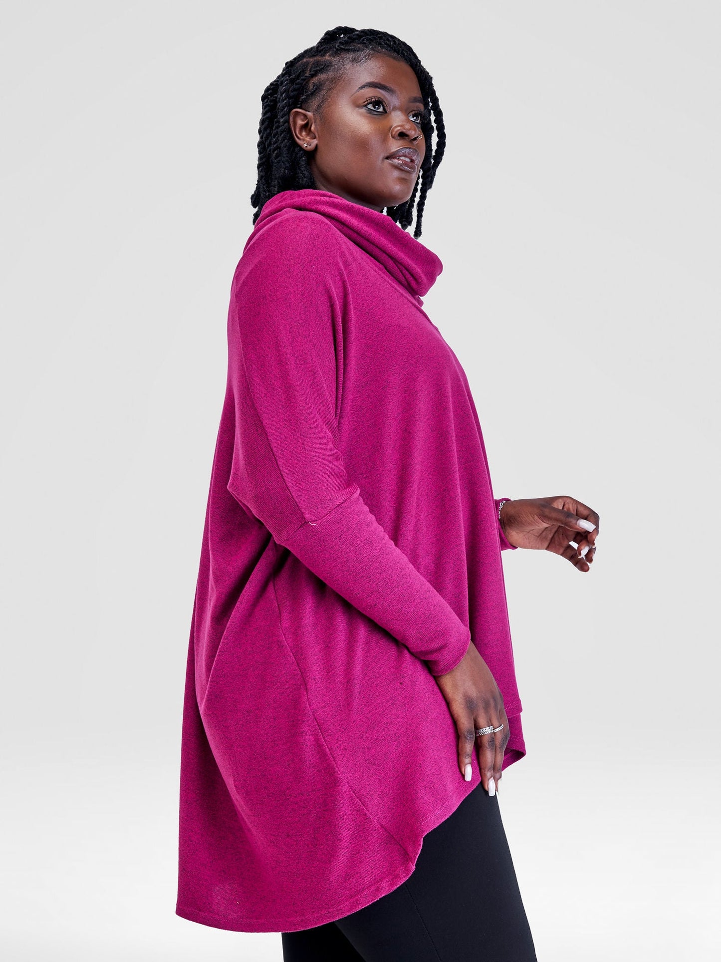 Vivo Basic Cowl Hoodie - Burgundy