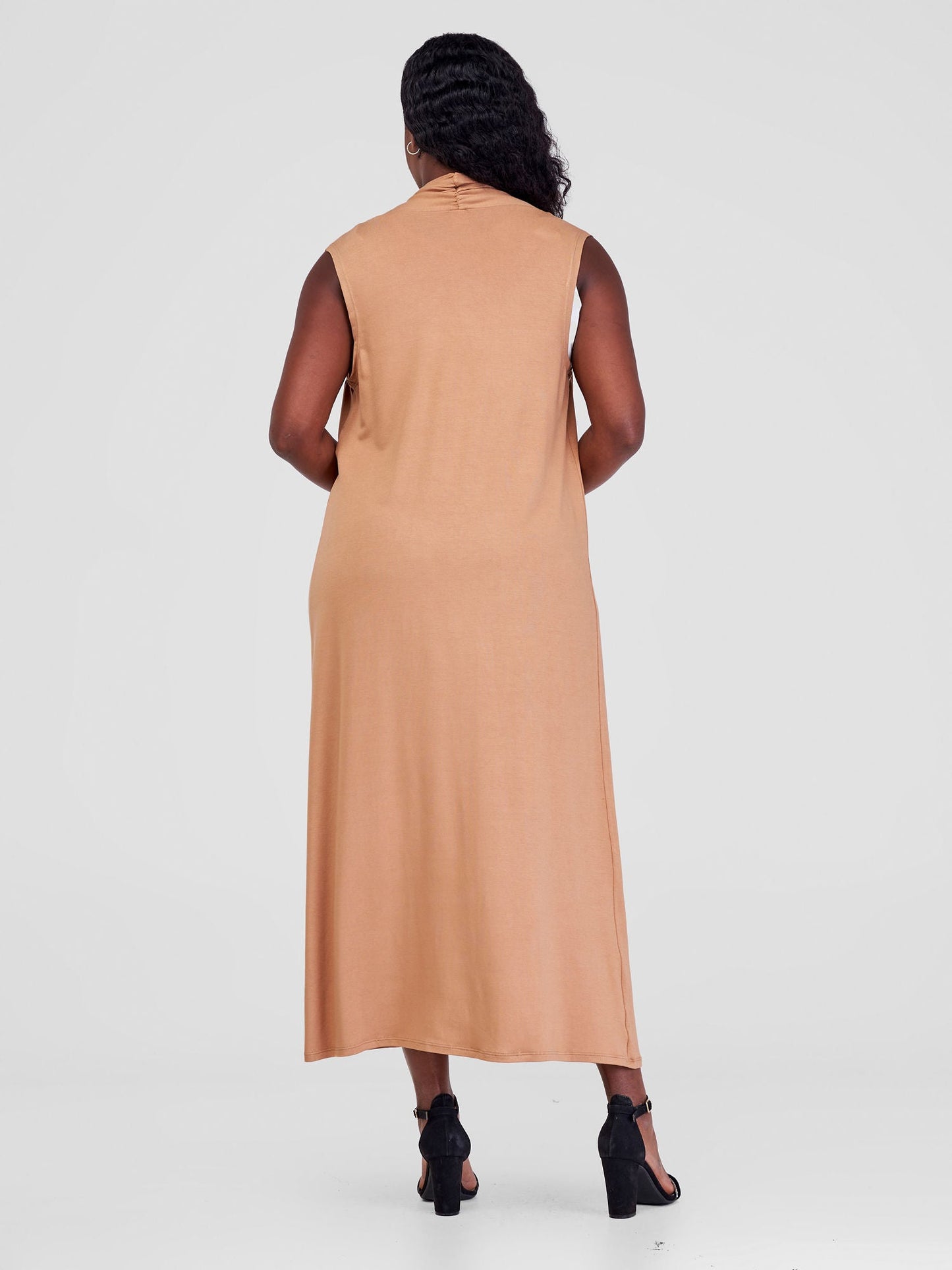 Vivo Basic Sleeveless Long Lily Waterfall - Tan