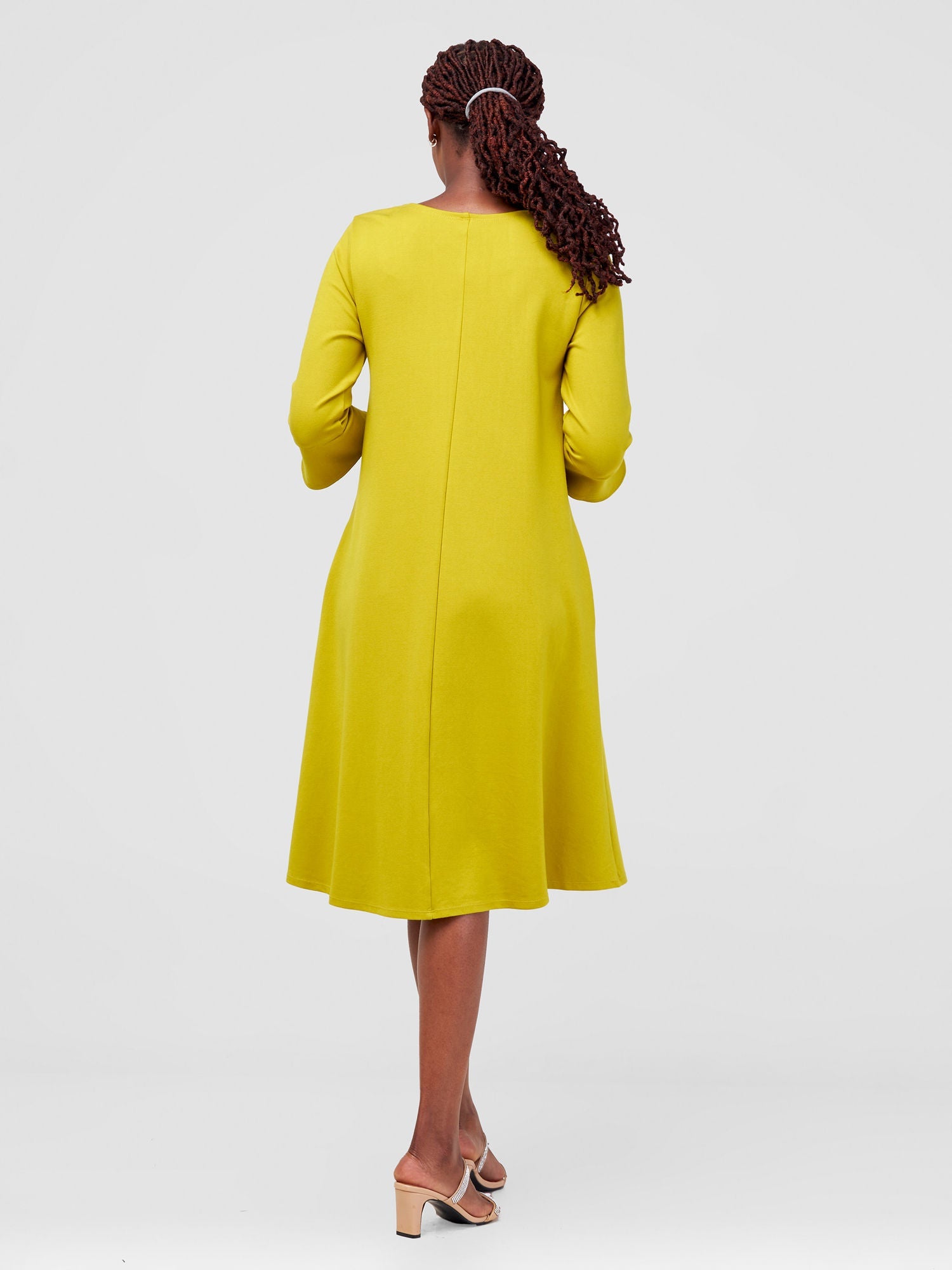 Vivo Zawadi Keyhole Dress - Olive