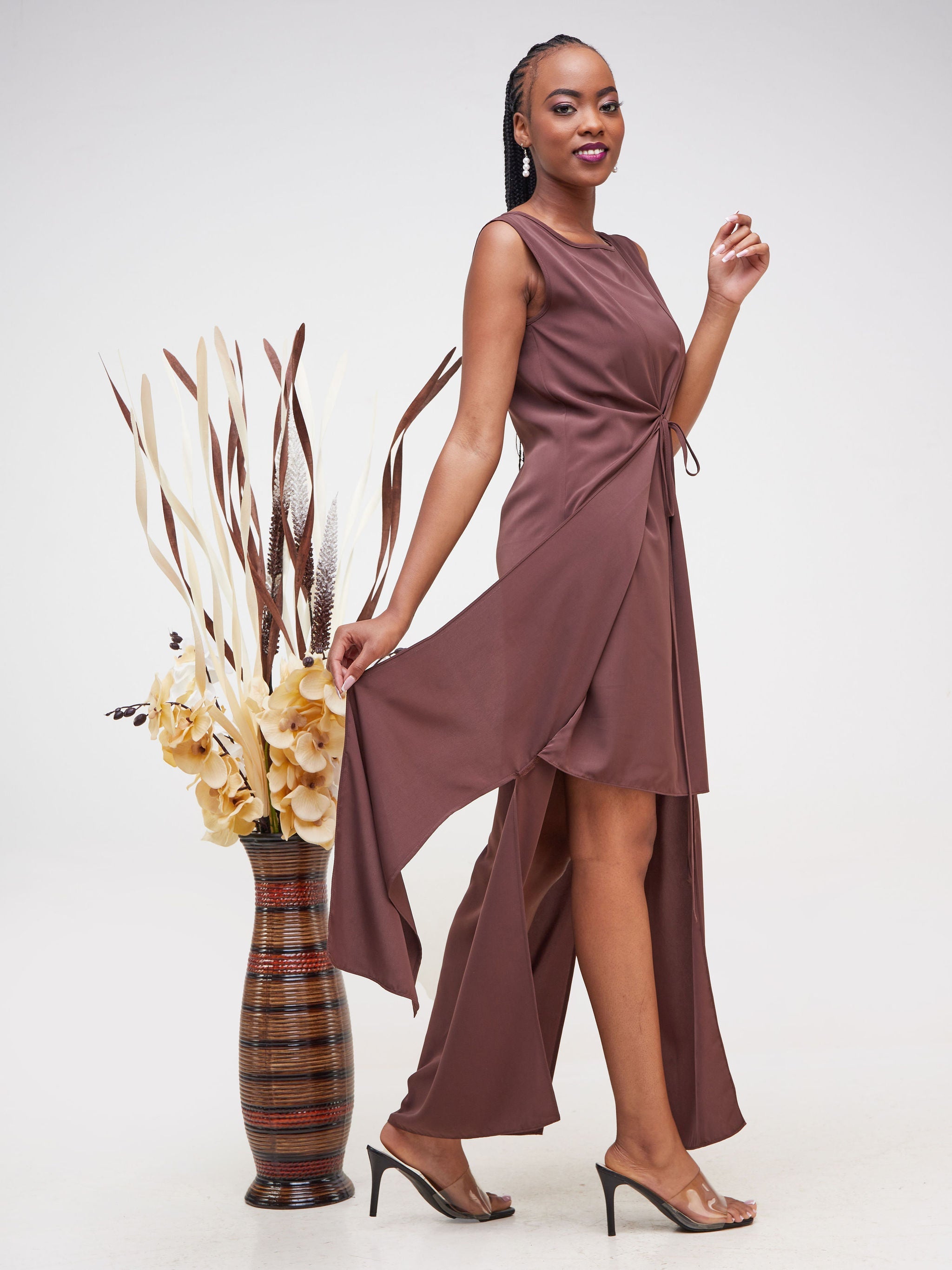 Vivo Dali Panel Dress - Chocolate