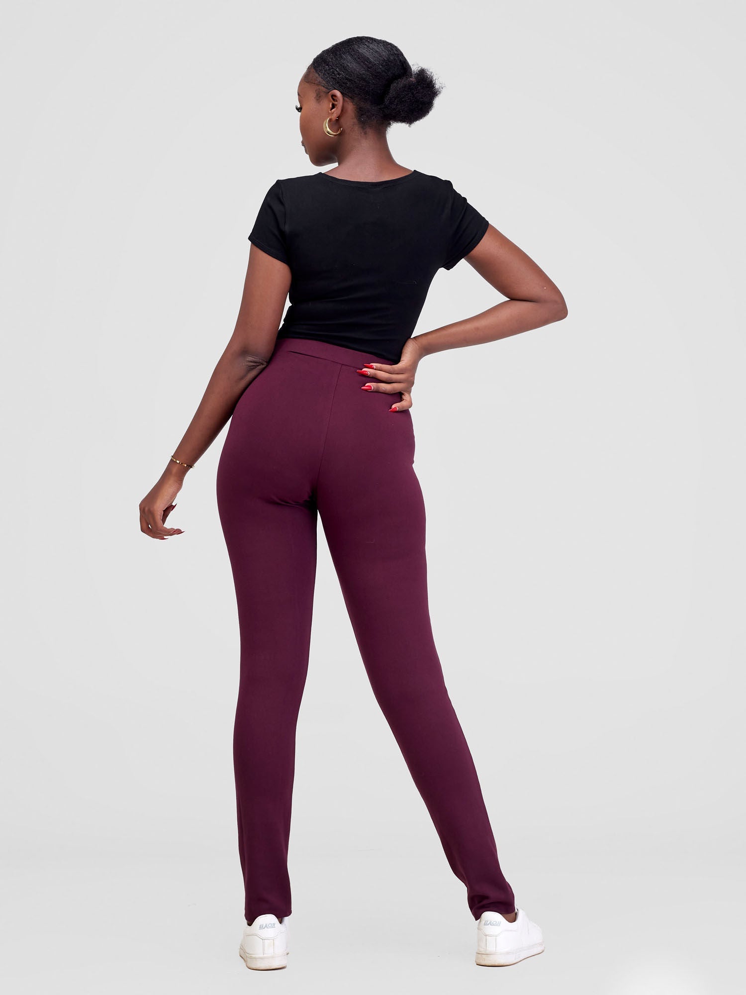 Vivo Basic Leisure Pants - Burgundy