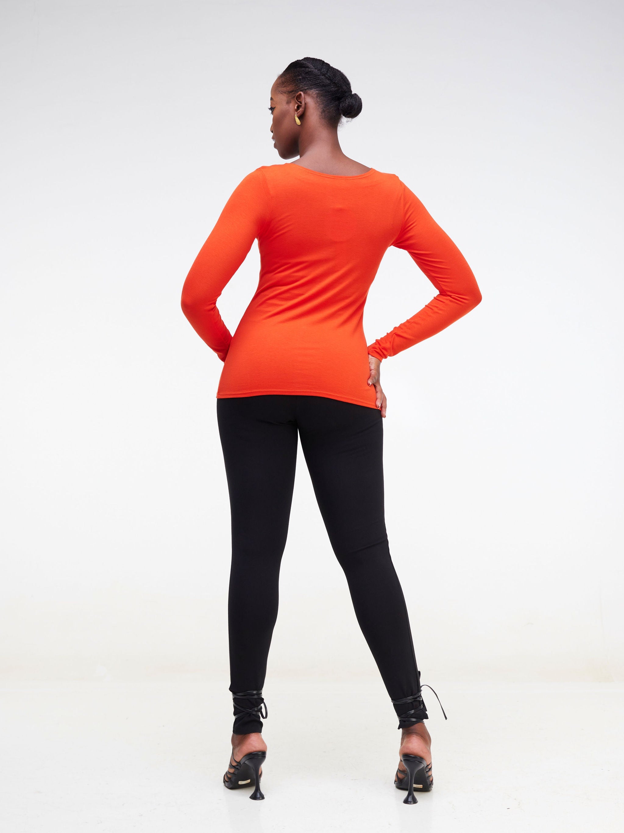 Vivo Basic Long Sleeved Top - Orange