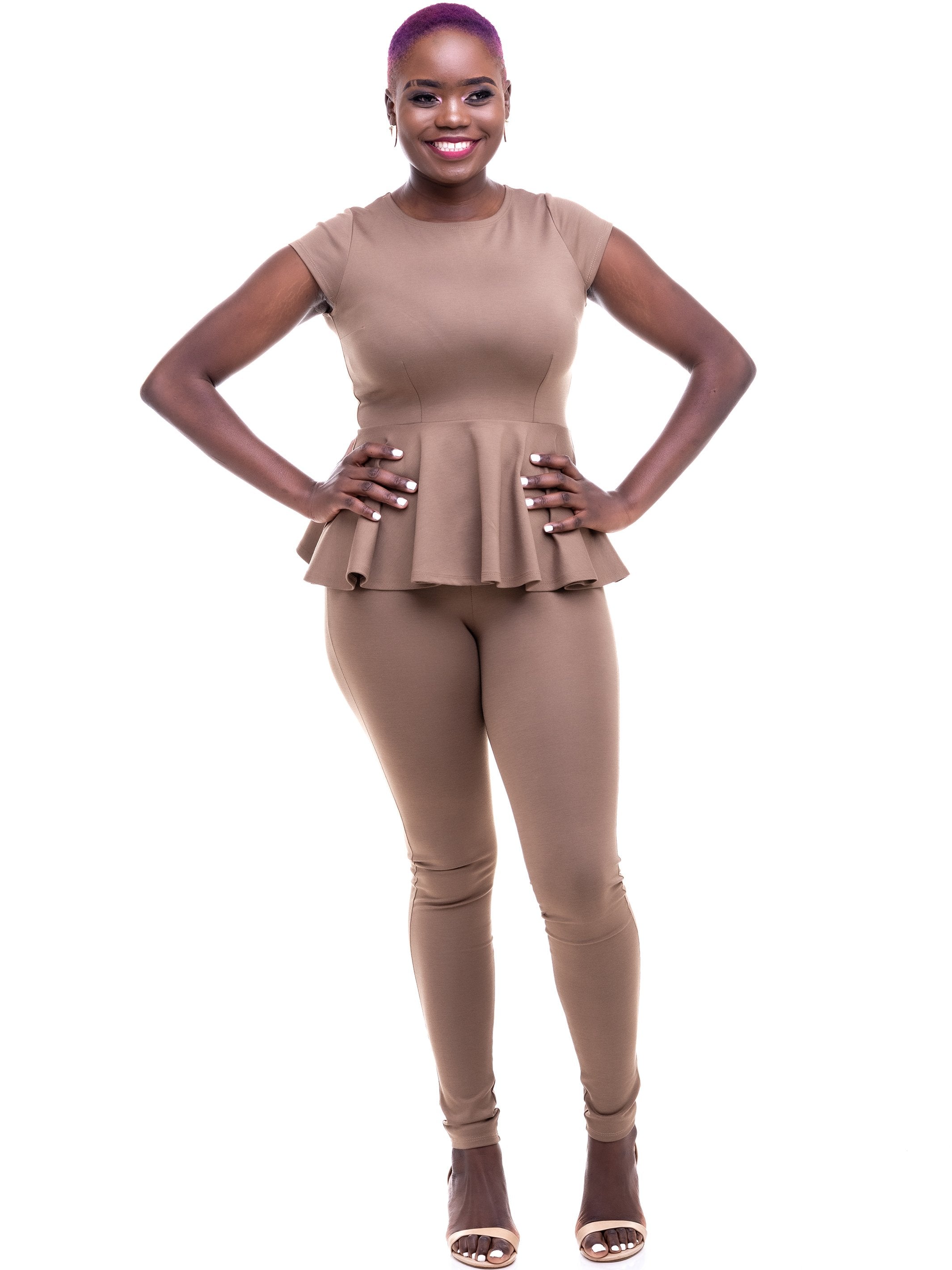 Vivo Basic Leisure Pants - Taupe - Shop Zetu