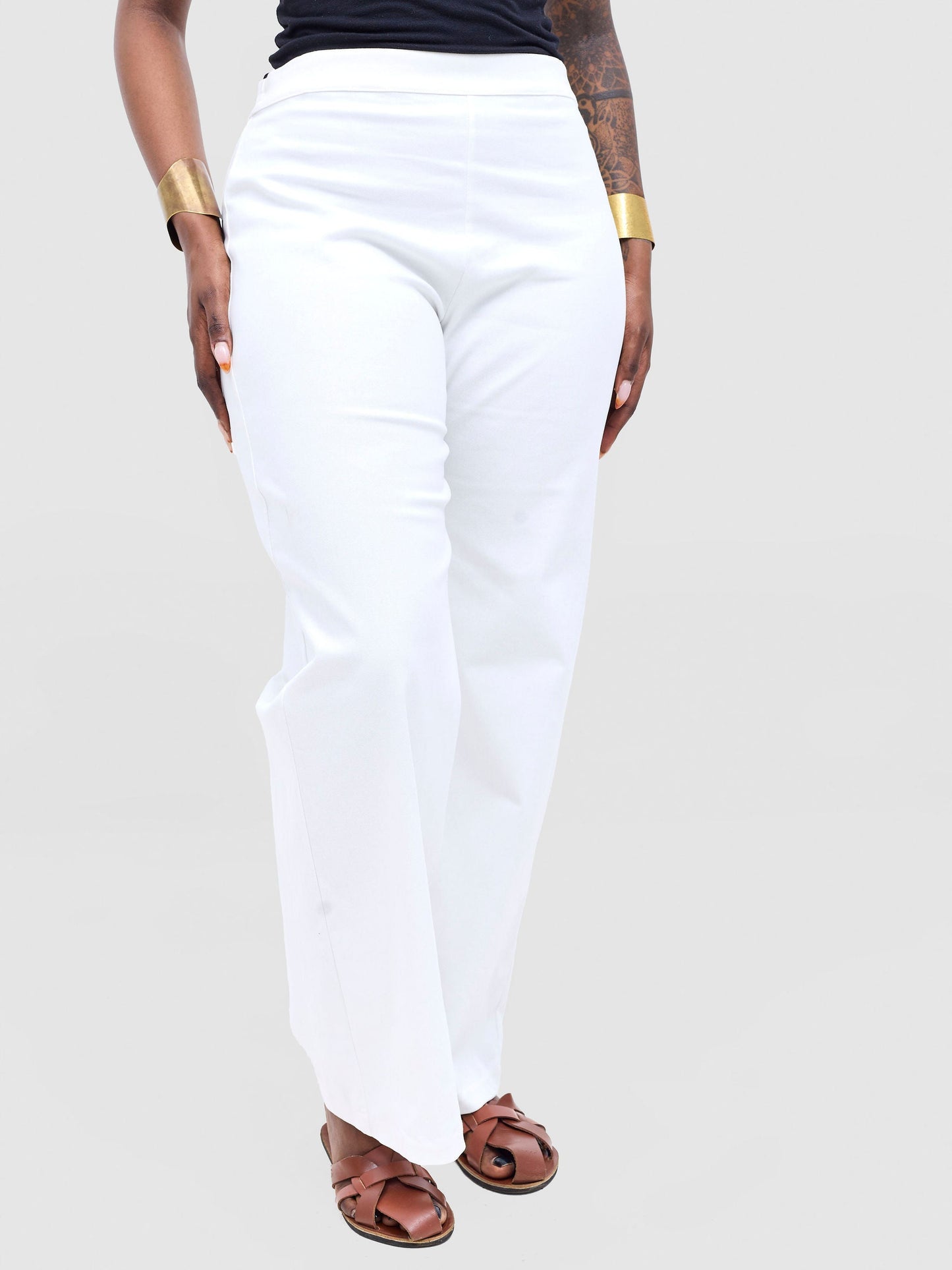 Safari Tiwa Wide Leg Pants - White