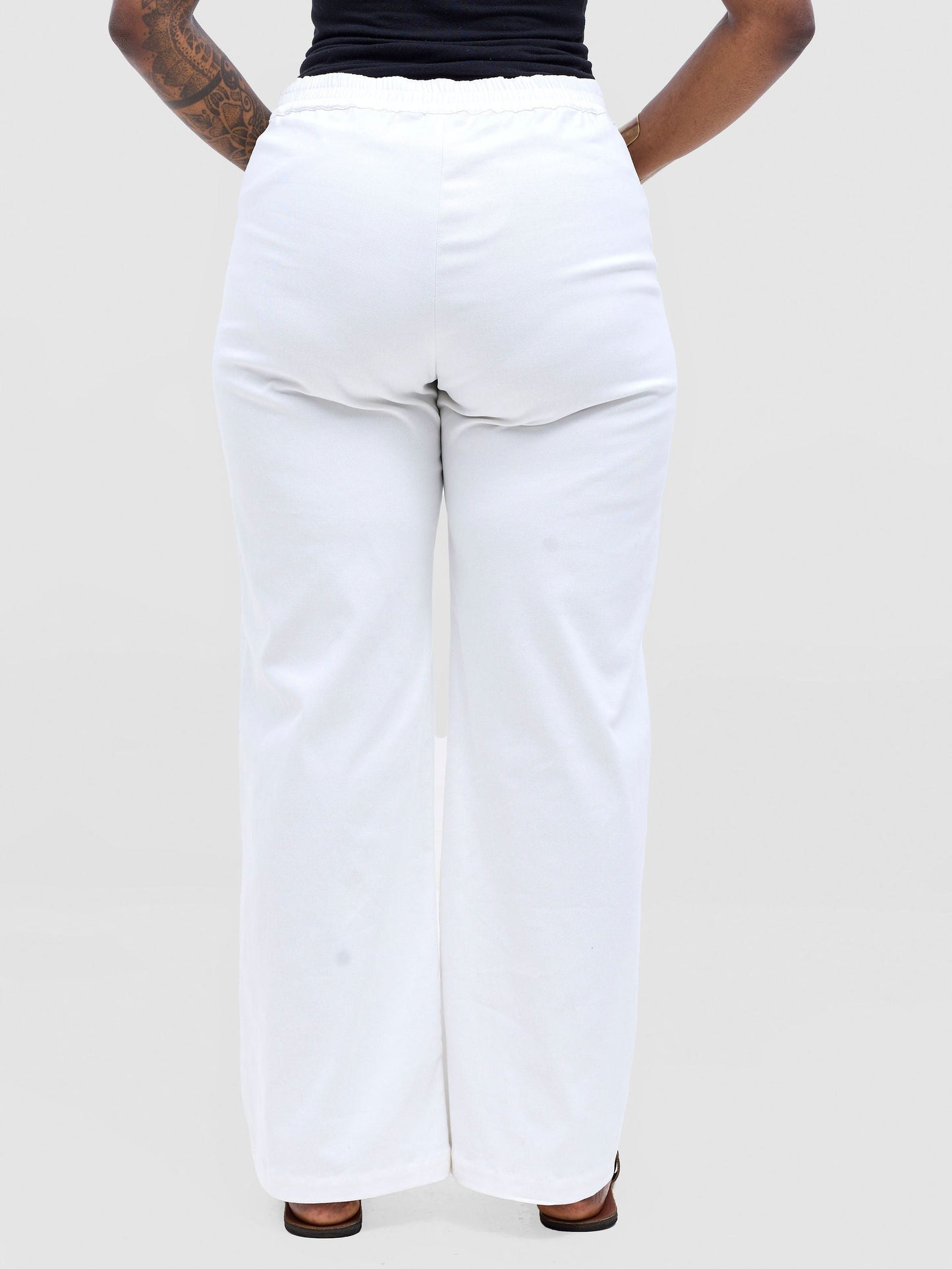 Safari Tiwa Wide Leg Pants - White