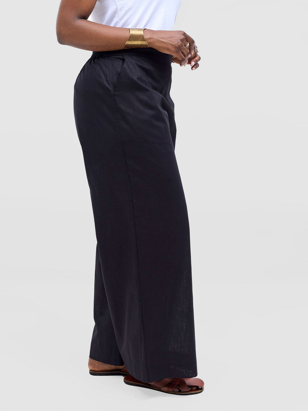 Safari Tiwa Wide Leg Pants - Black