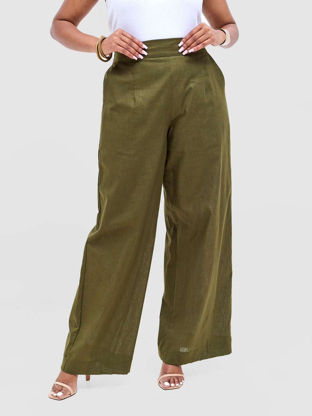 Safari Tiwa Wide Leg Pants - Hunters