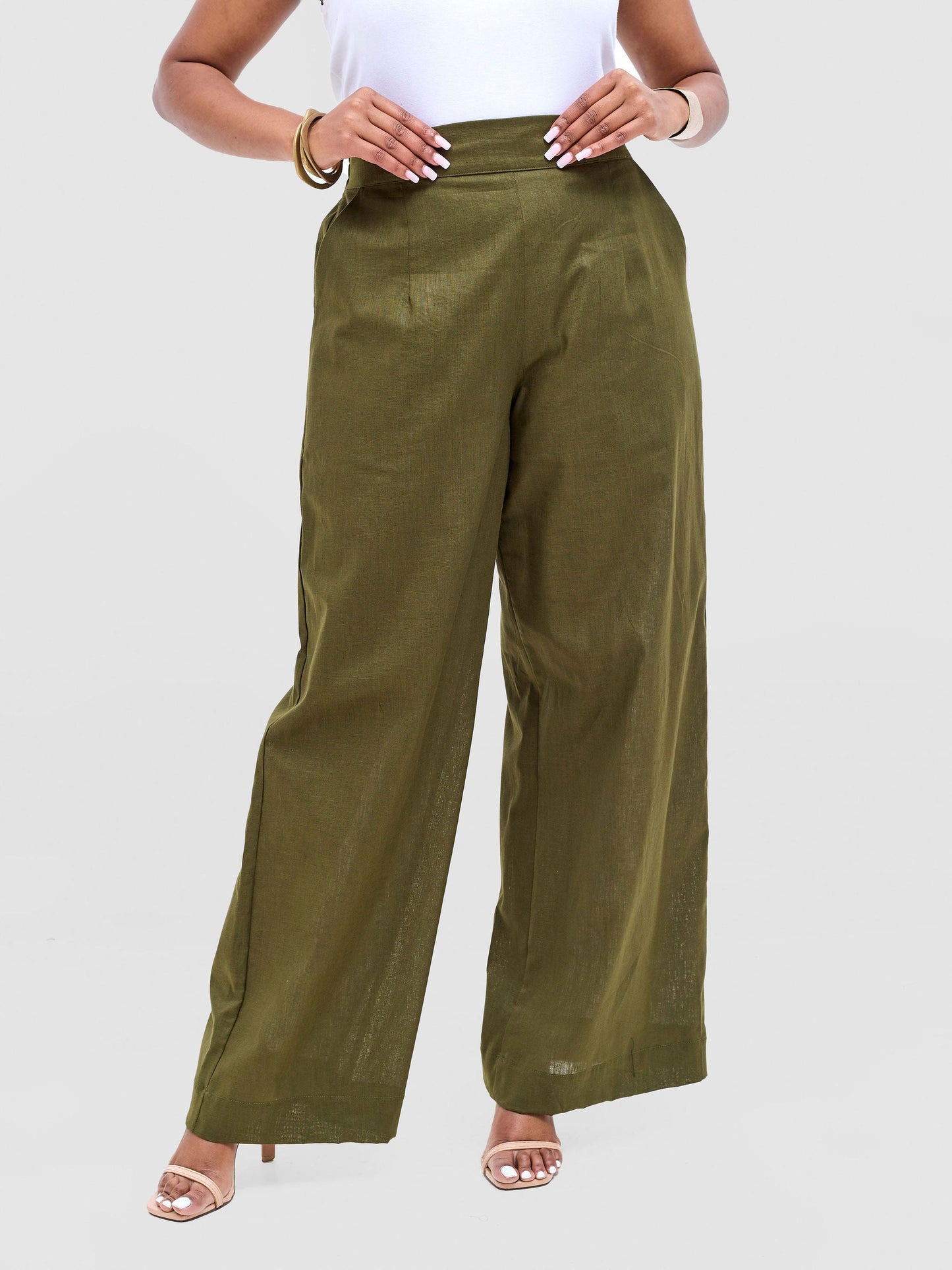 Safari Tiwa Wide Leg Pants - Hunters