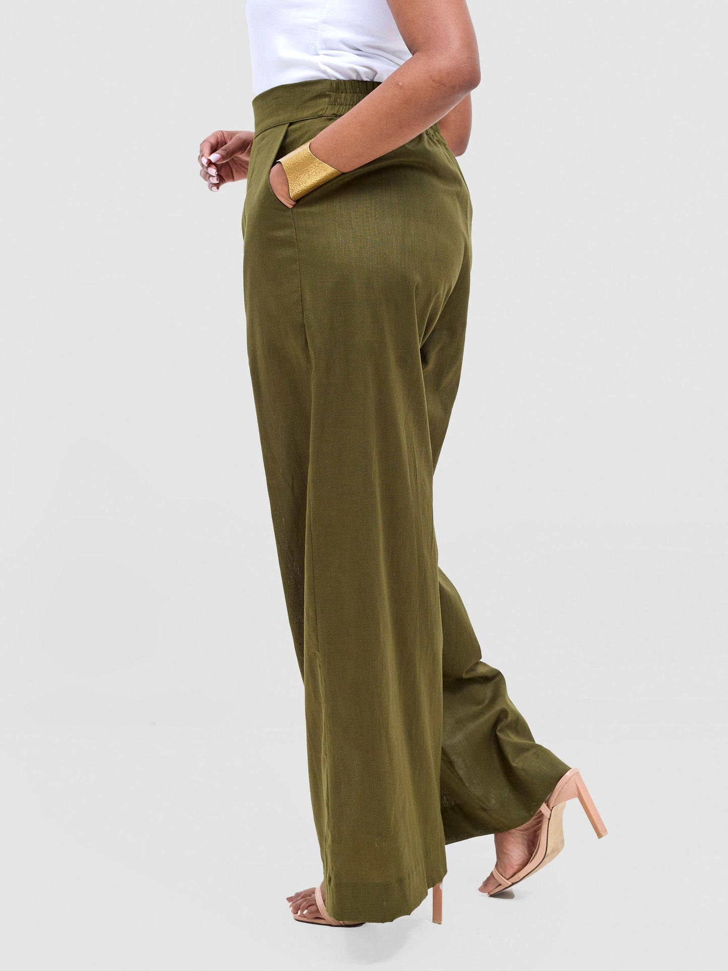 Safari Tiwa Wide Leg Pants - Hunters