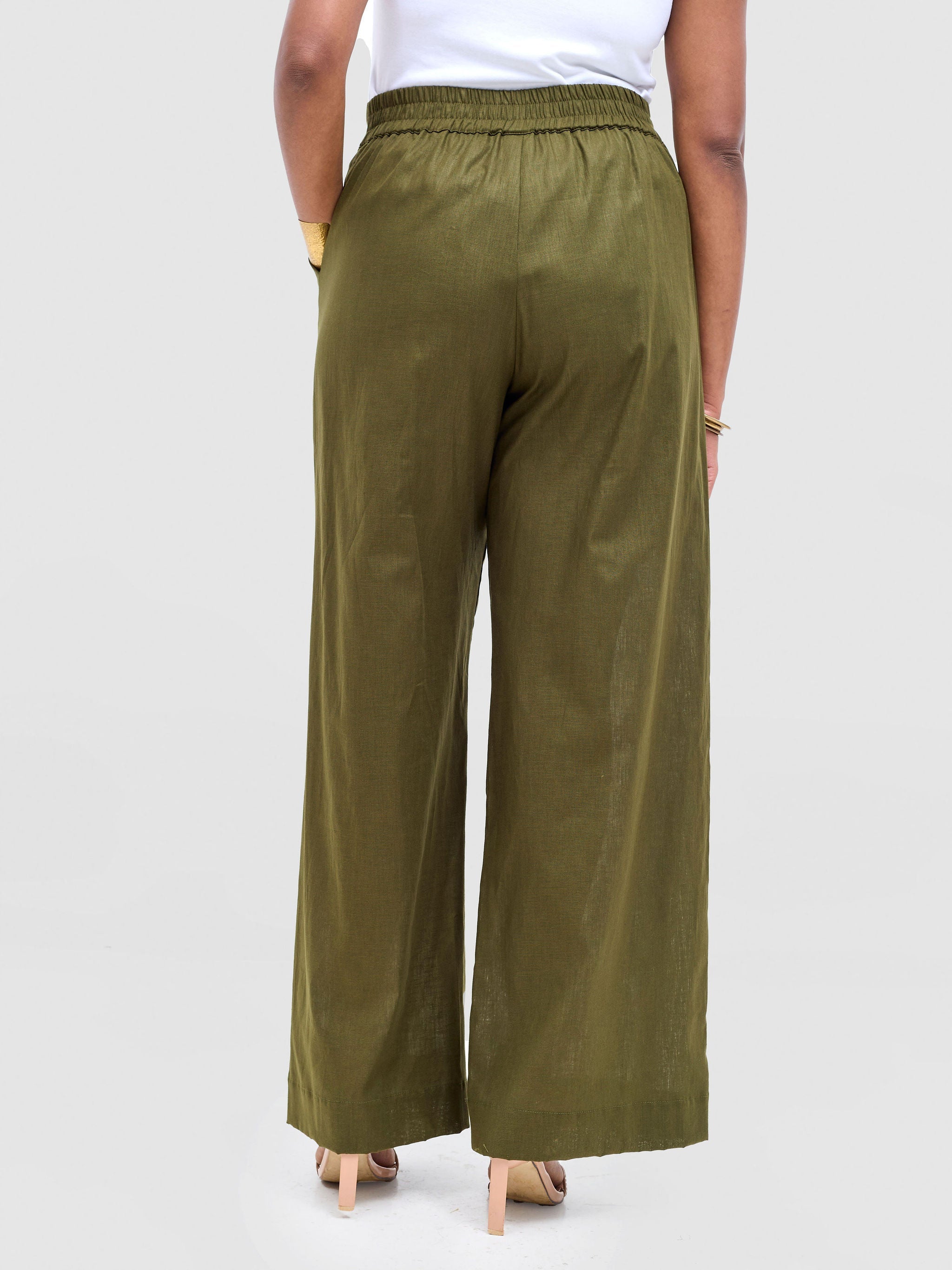 Safari Tiwa Wide Leg Pants - Hunters