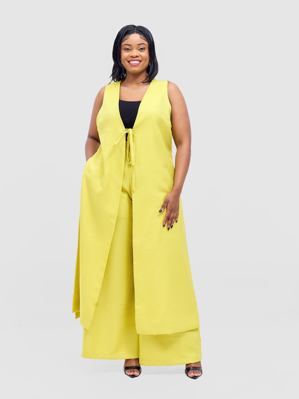 Vivo Analo Wide Leg Pants - Yellow