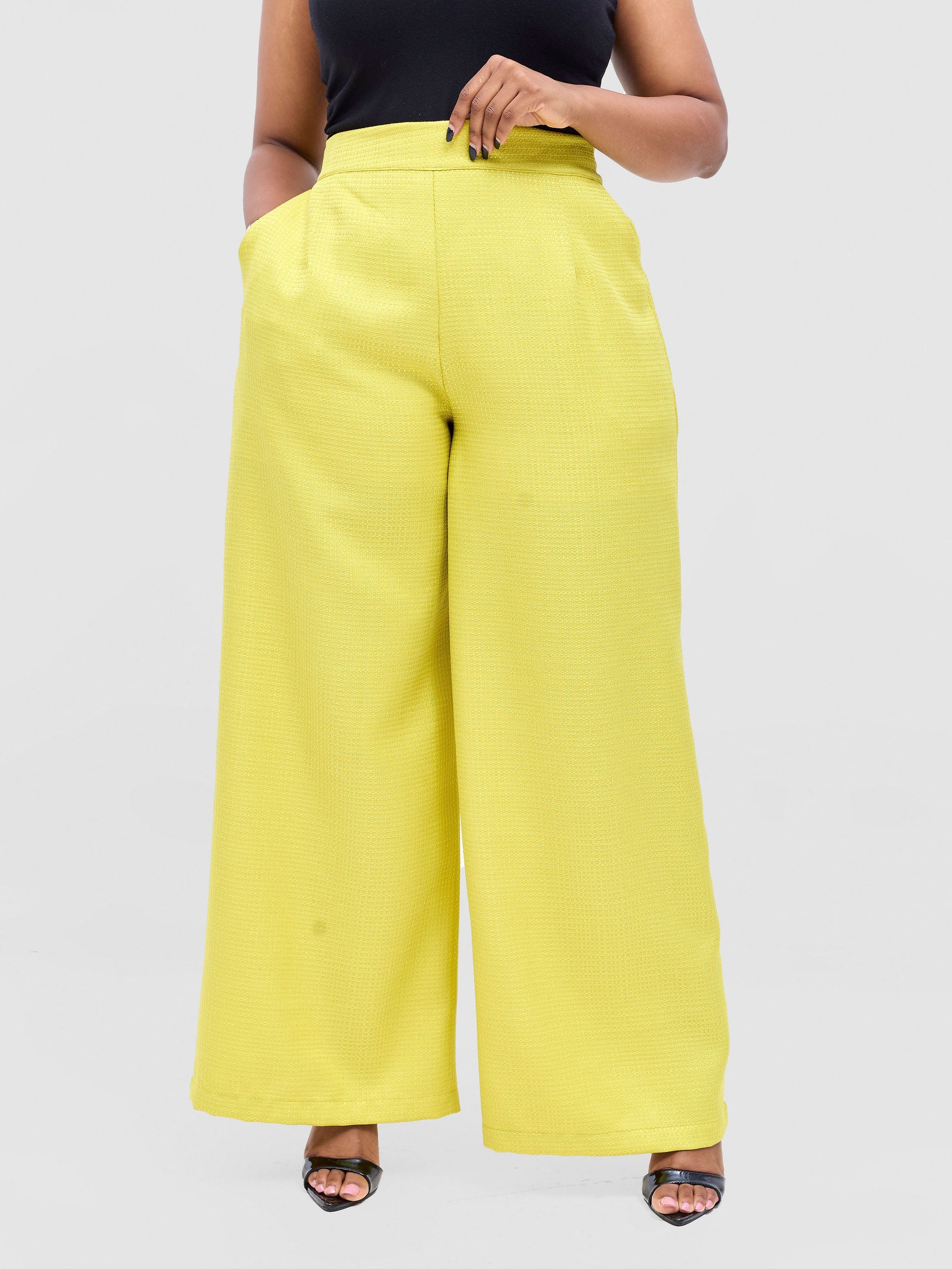 Vivo Analo Wide Leg Pants - Yellow