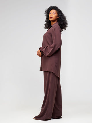 Vivo Wastani  Drawstring Pants - Chocolate