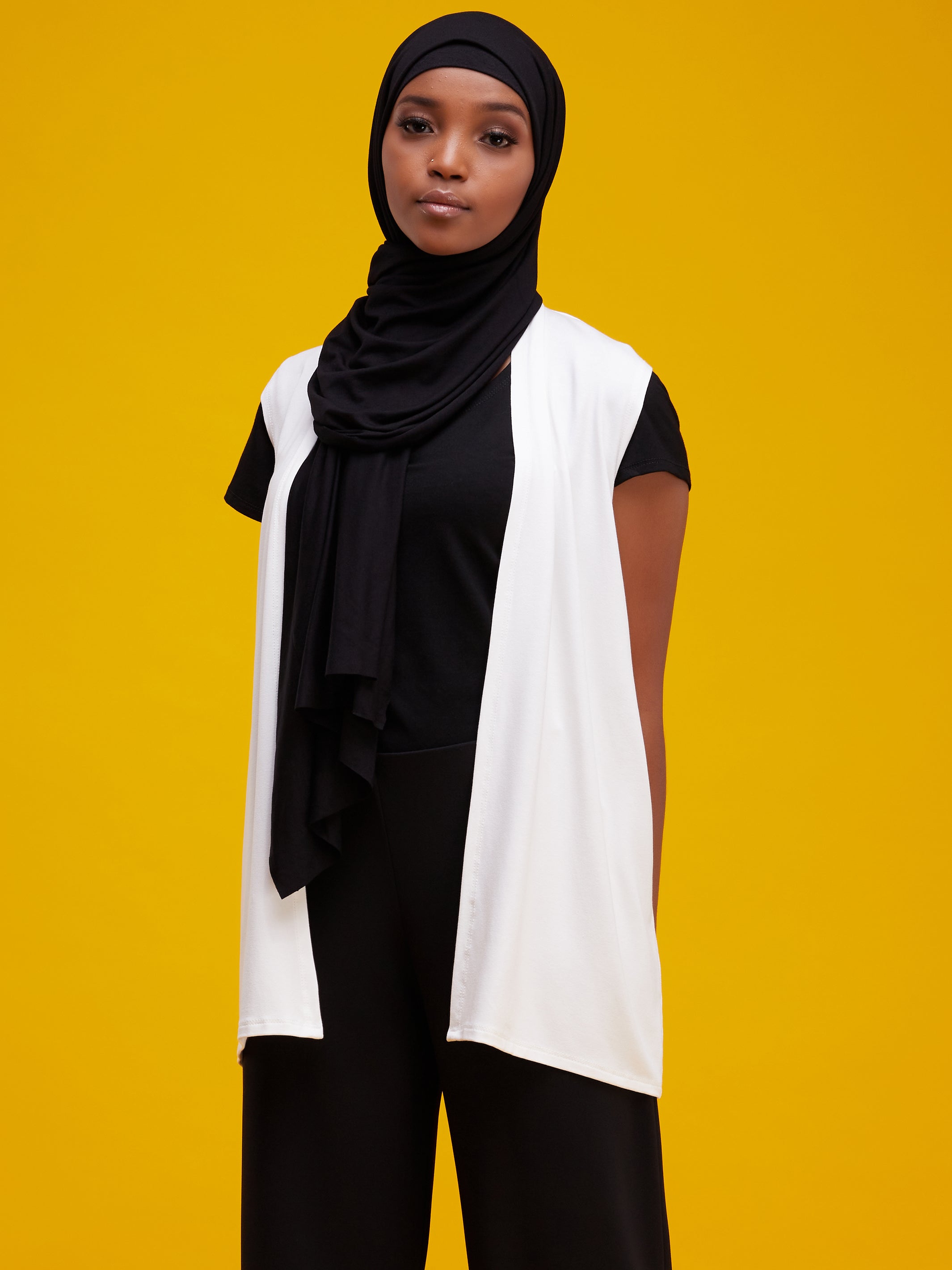 Vivo Basic Sleeveless Jersey Waterfall -  Off White