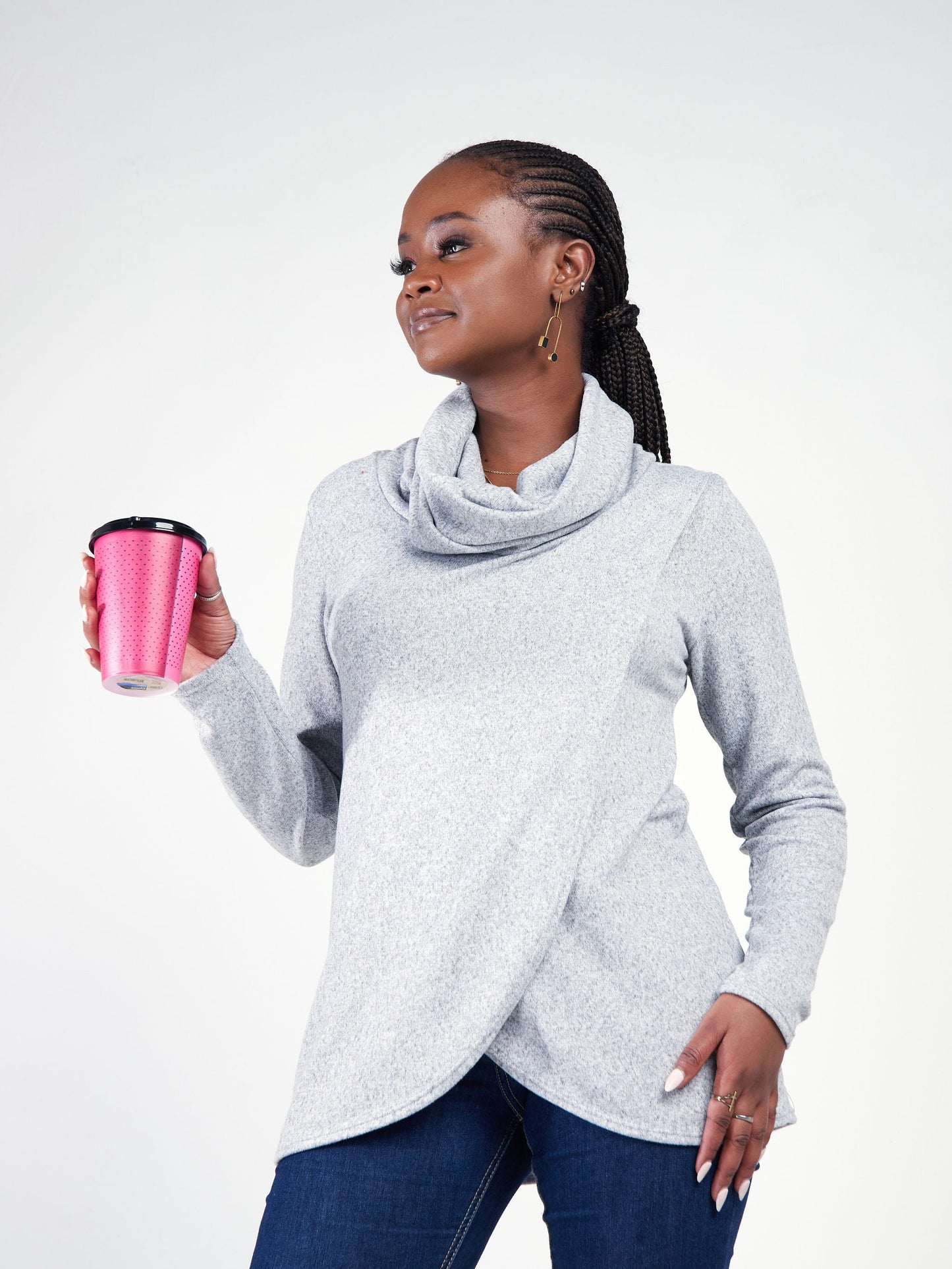 Vivo Basic Tulip Sweater - Grey