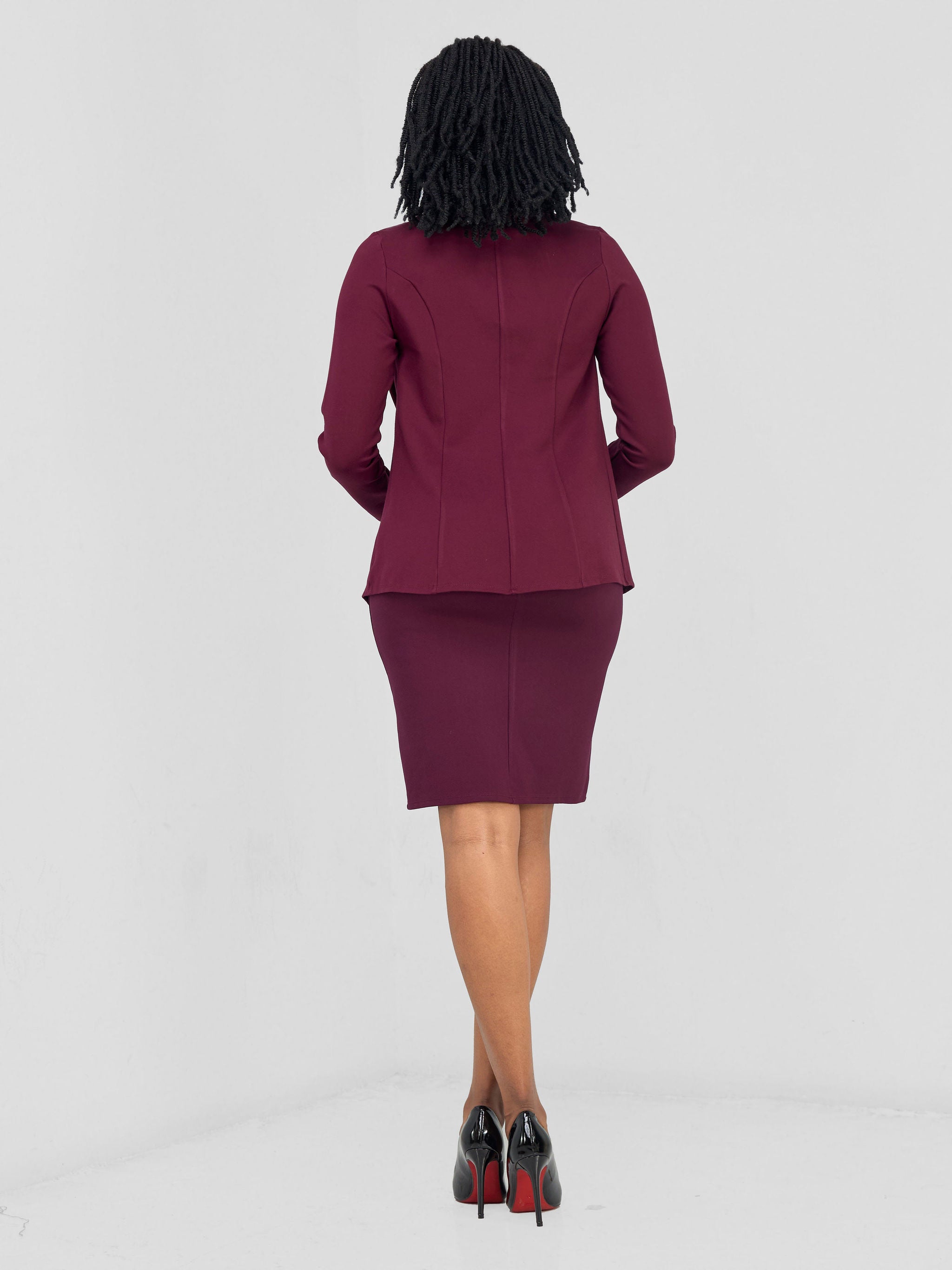 Vivo Faraji Long Sleeve Jacket - Burgundy