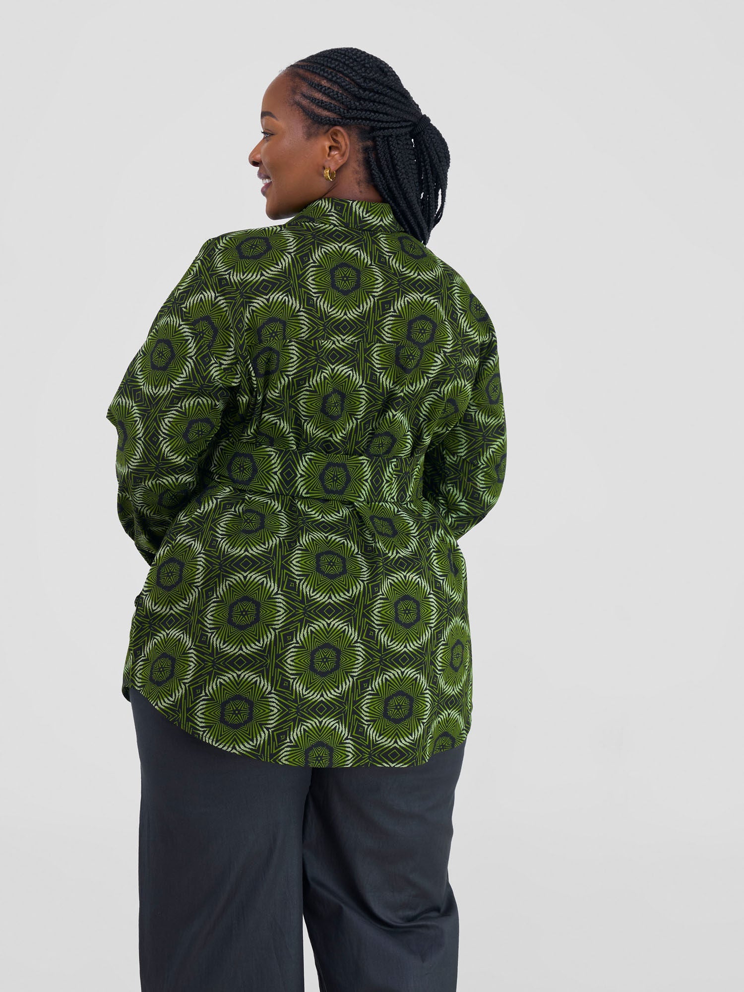 Safari Savannah Kitenge Shacket - Ashai Print