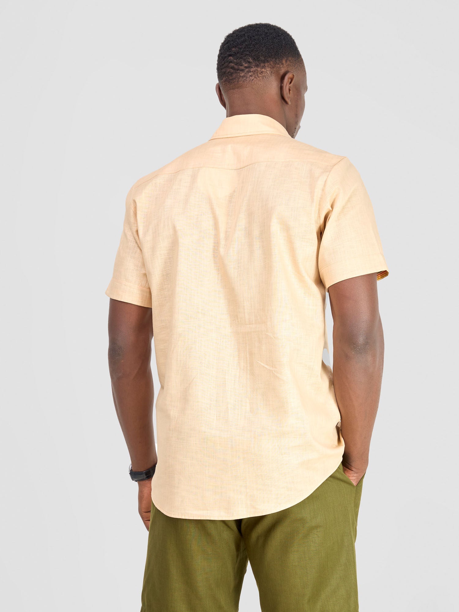 Safari Savannah Men's Short Sleeve Shirt - Beige