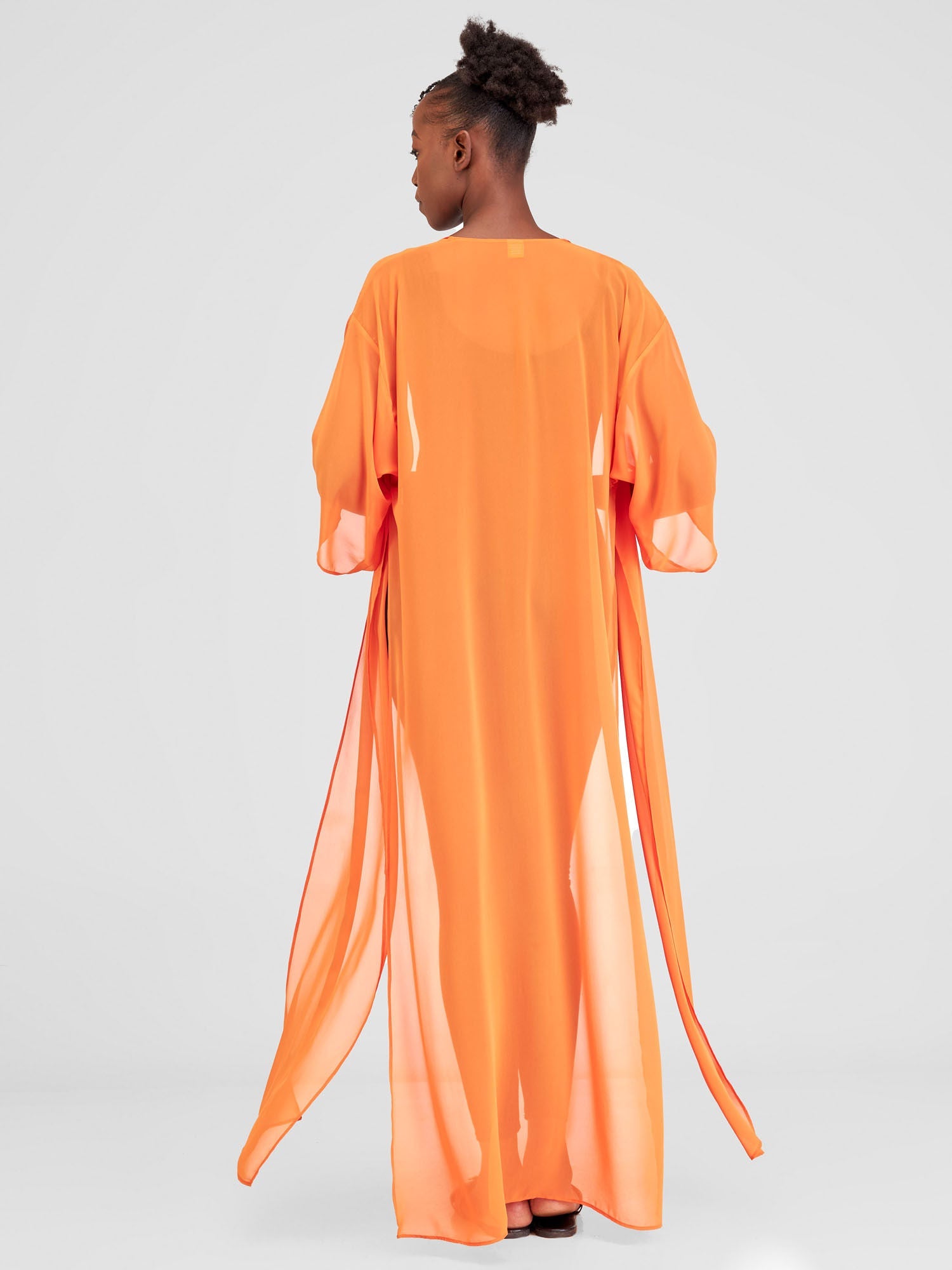 Vivo Basic Nandi High Slit Kimono - Orange