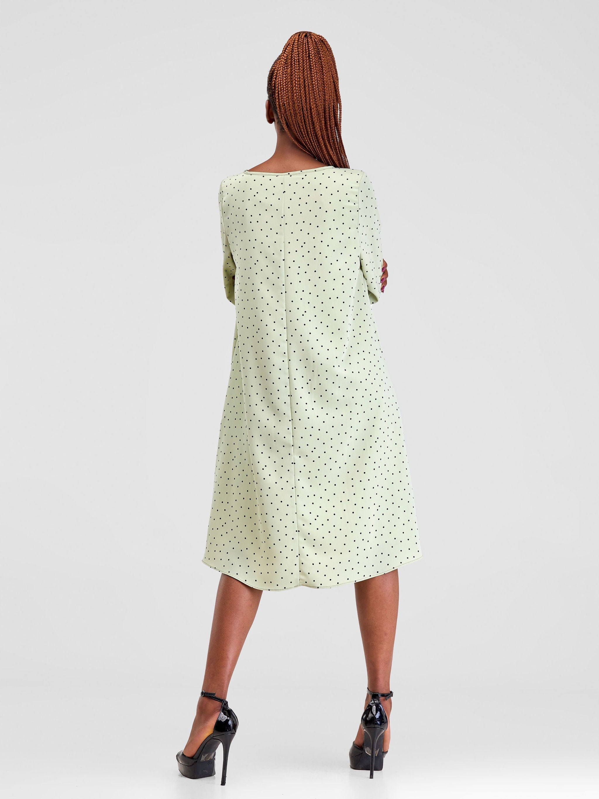 Vivo Ayo Tent Dress - Mint Green / Black Print