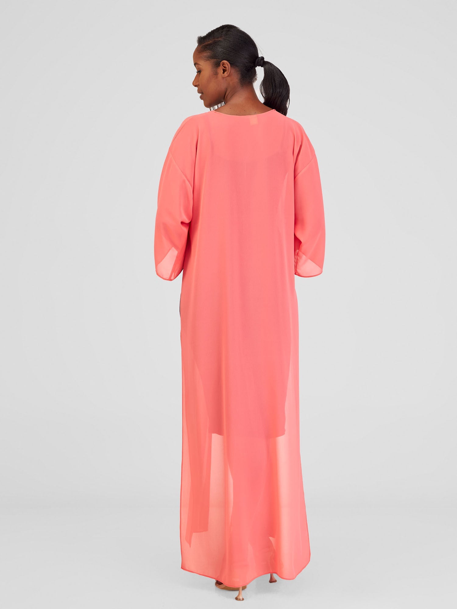 Vivo Basic Nandi High Slit Kimono - Pink