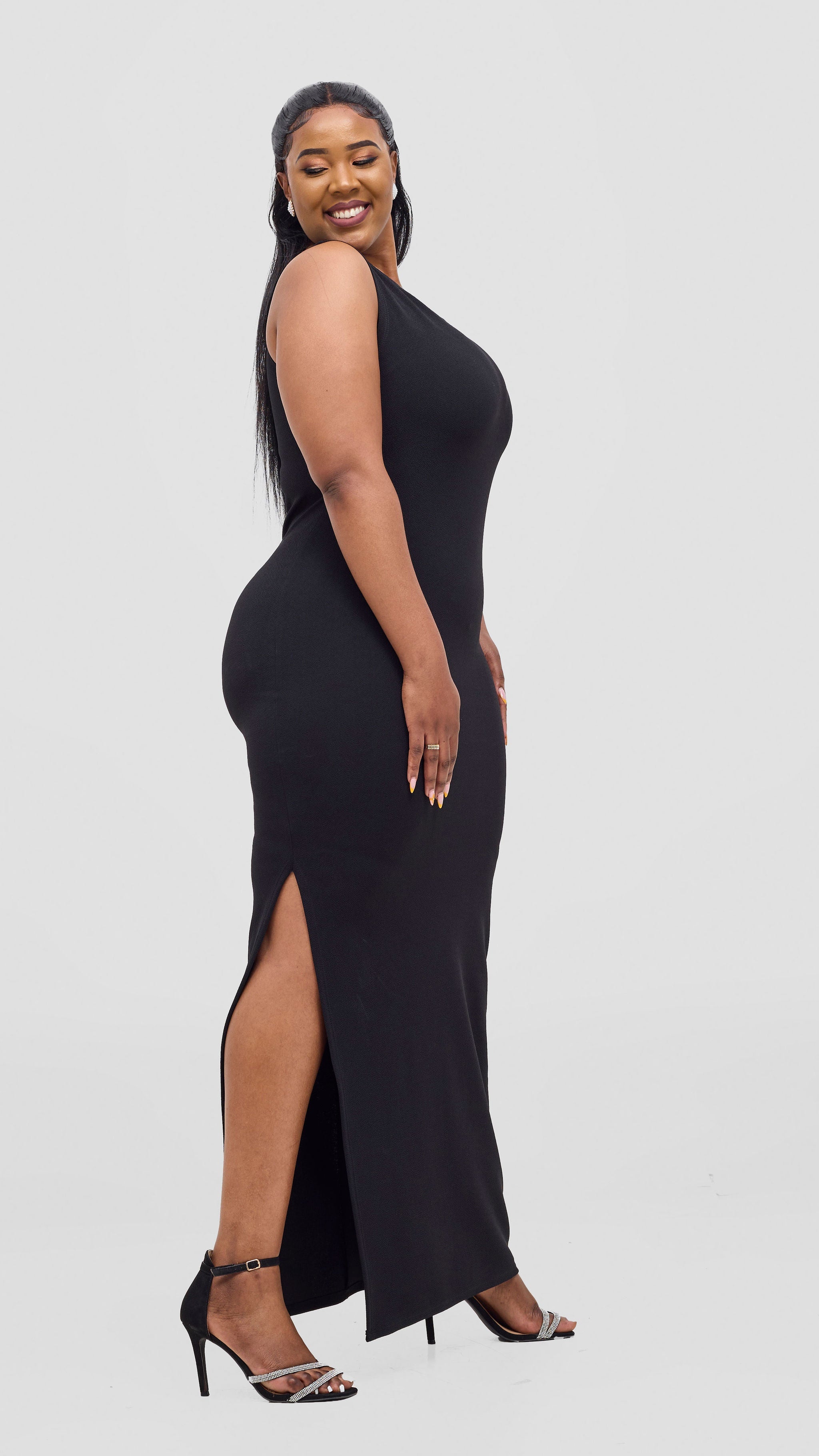 Vivo Alani Boat Neck Maxi Dress - Black