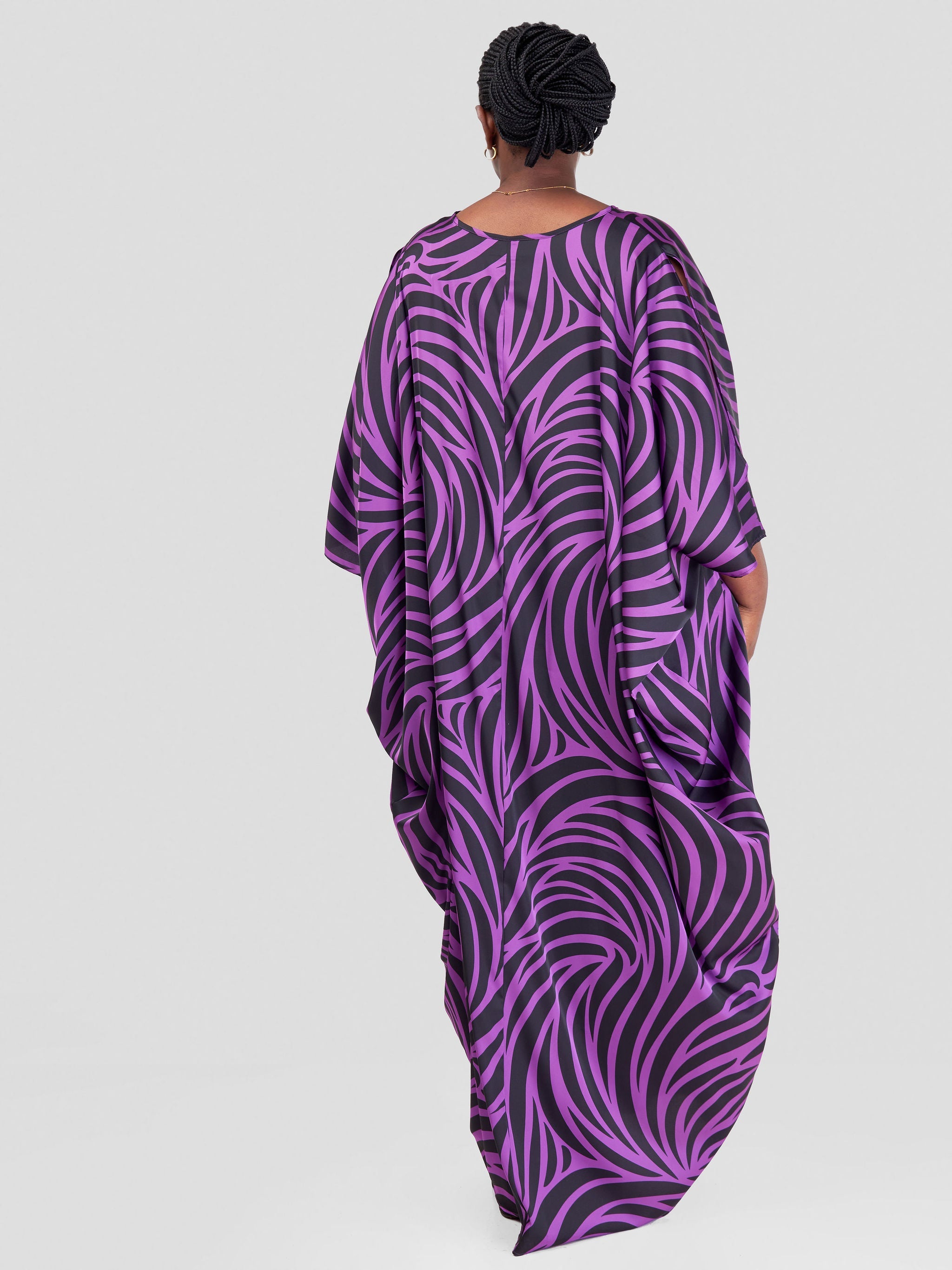 Vivo Lani Maxi Dress - Purple / Black Molo Print