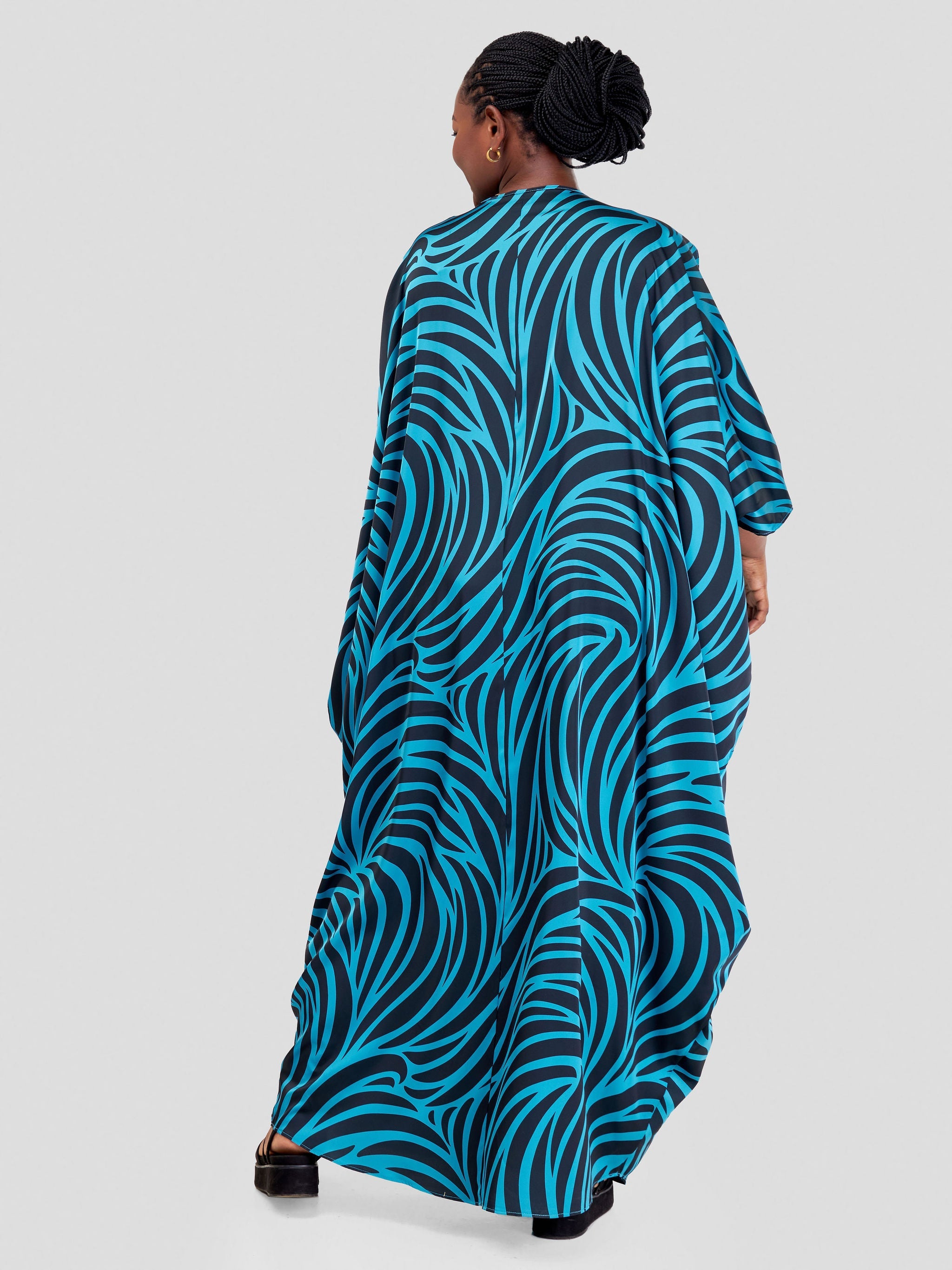 Vivo Lani Maxi Dress - Teal / Black Molo Print