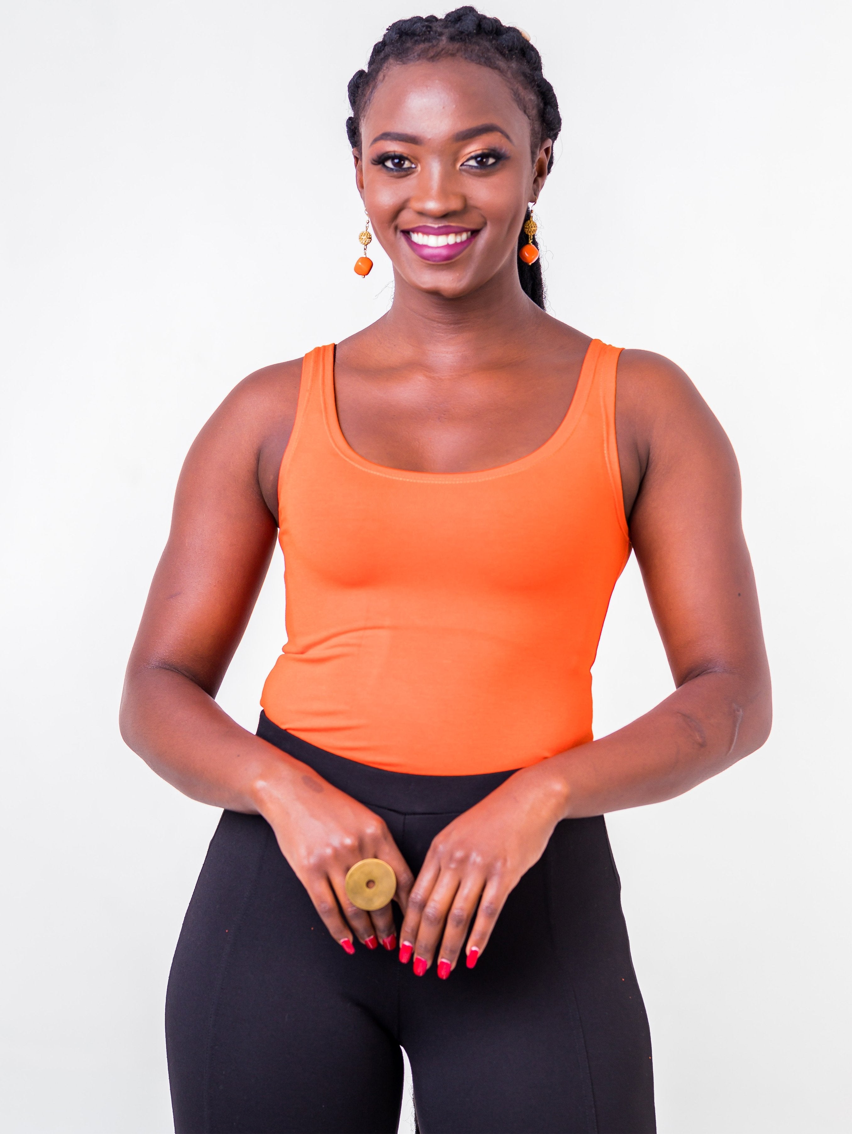 Vivo Basic Tank Tops - Orange - Shop Zetu