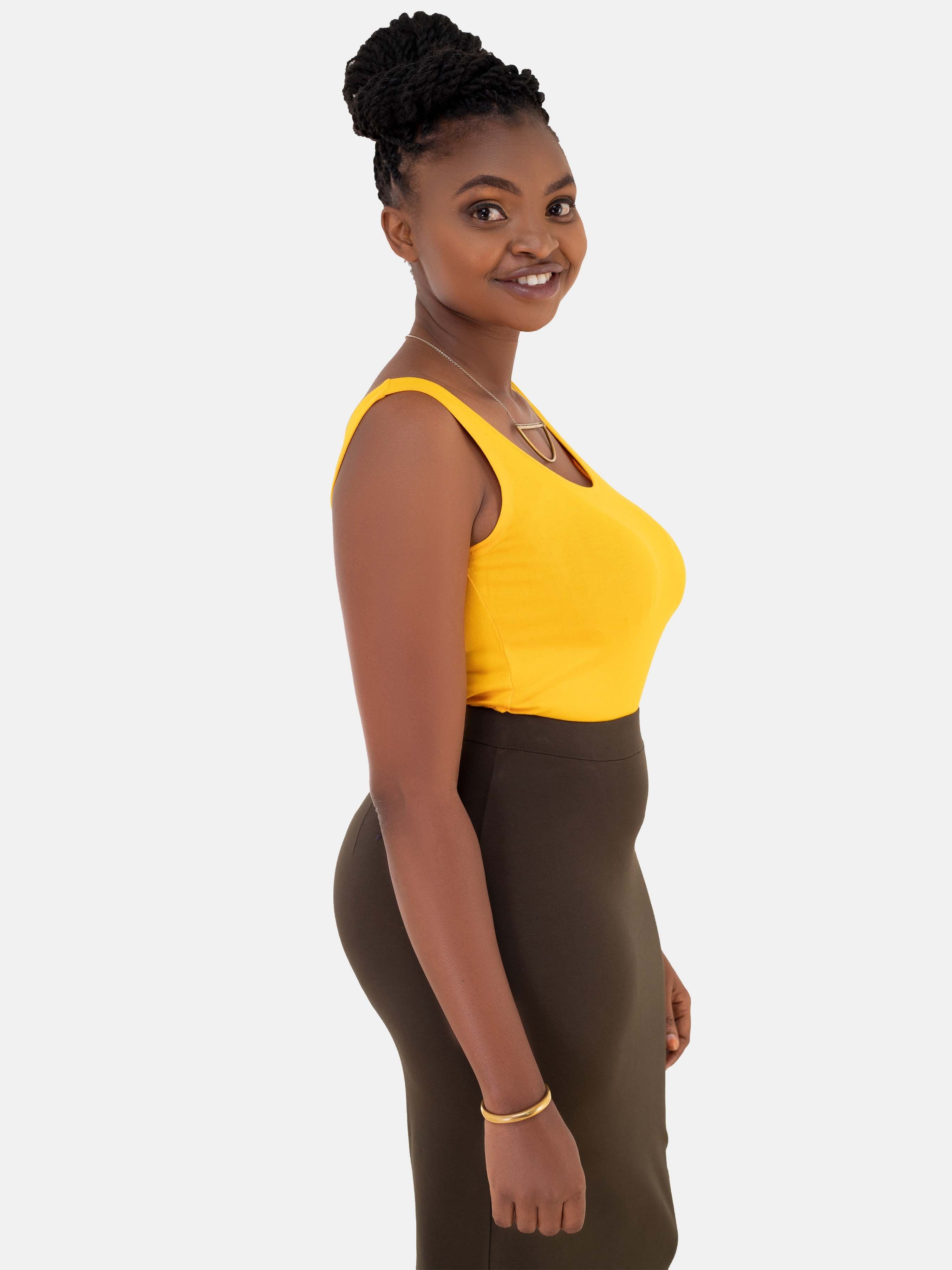 Vivo Basic Tank Tops - Yellow - Shop Zetu