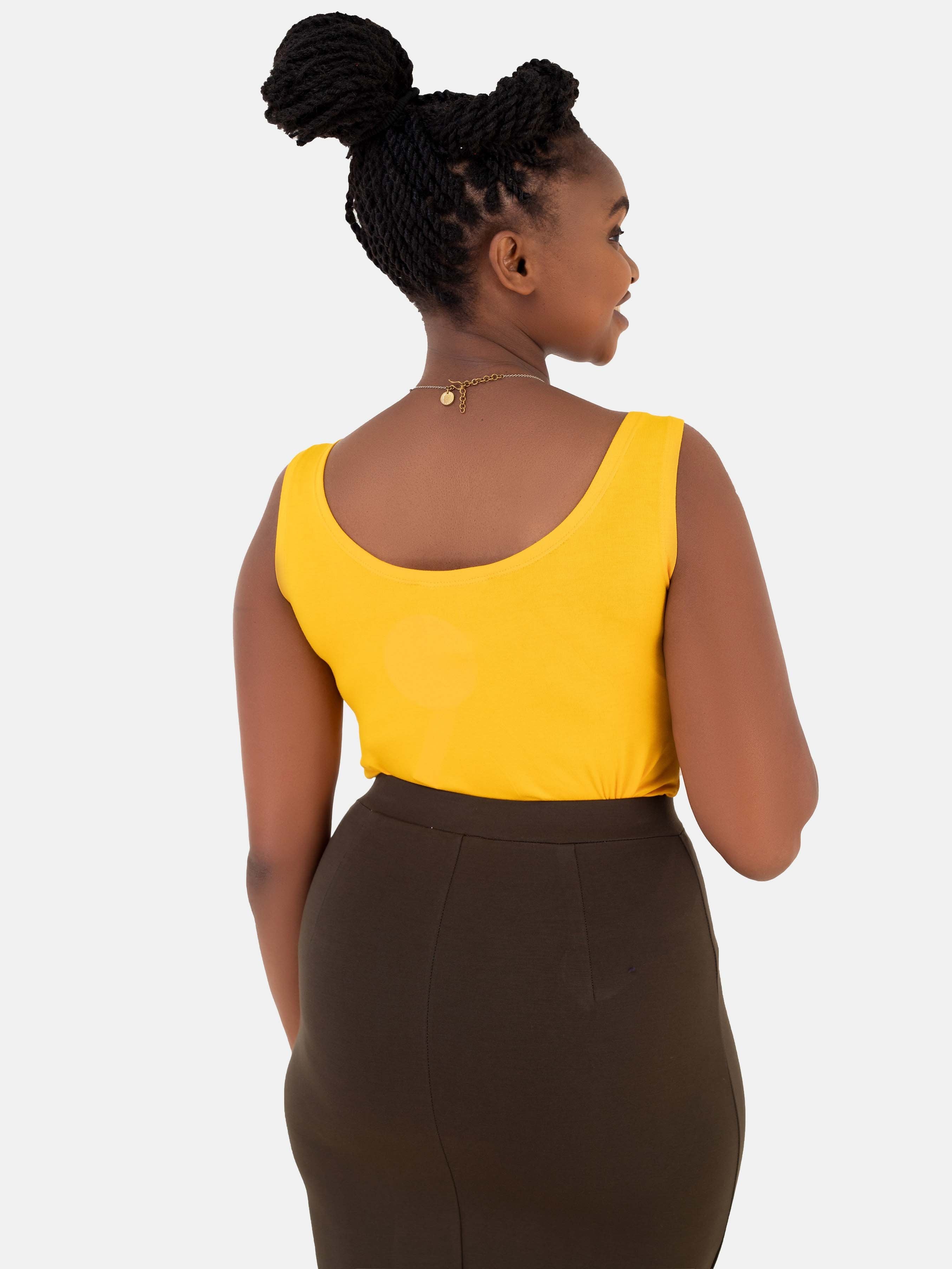 Vivo Basic Tank Tops - Yellow - Shop Zetu