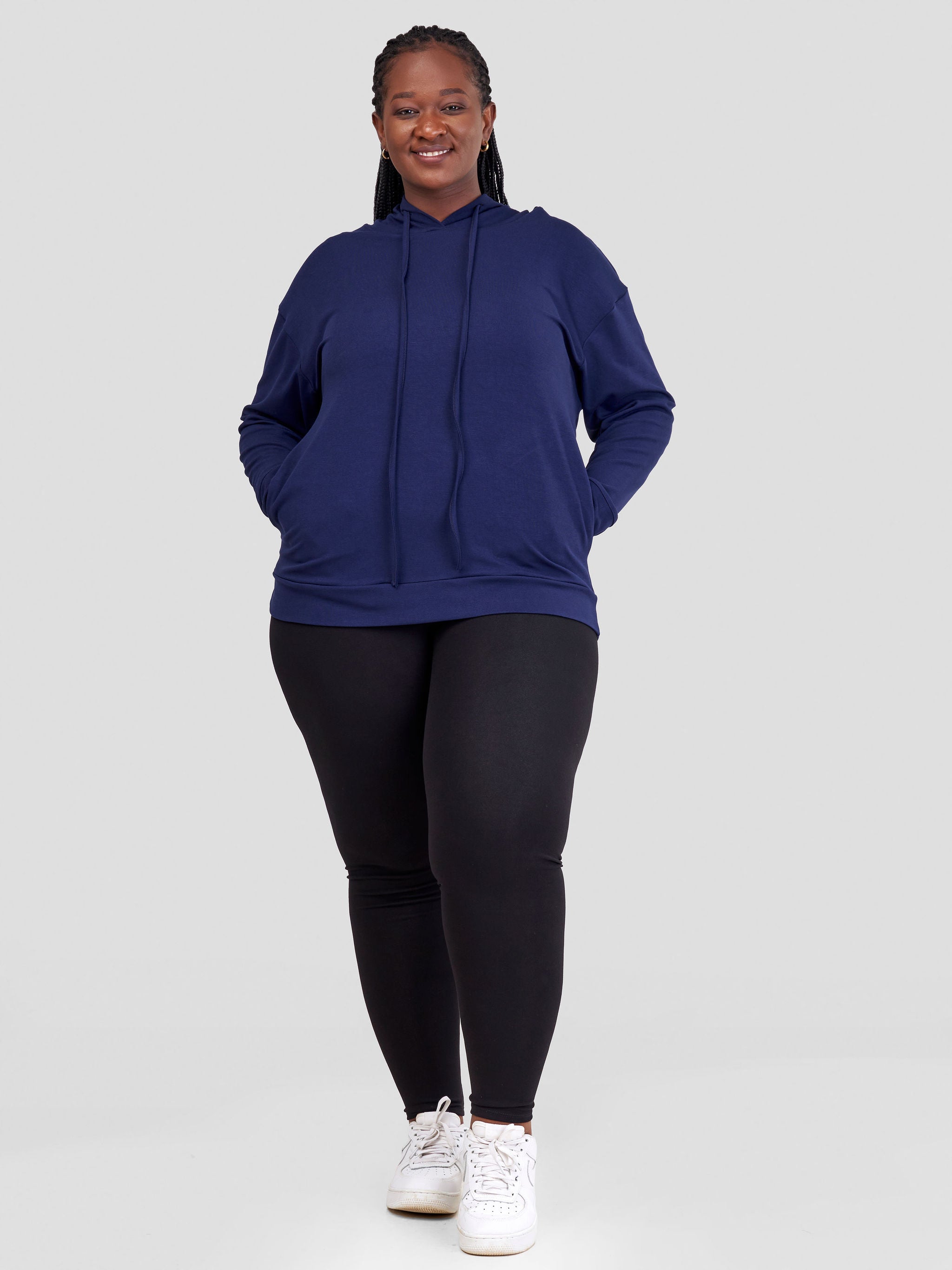 Vivo Jira Hoodie Jumper - Navy Blue