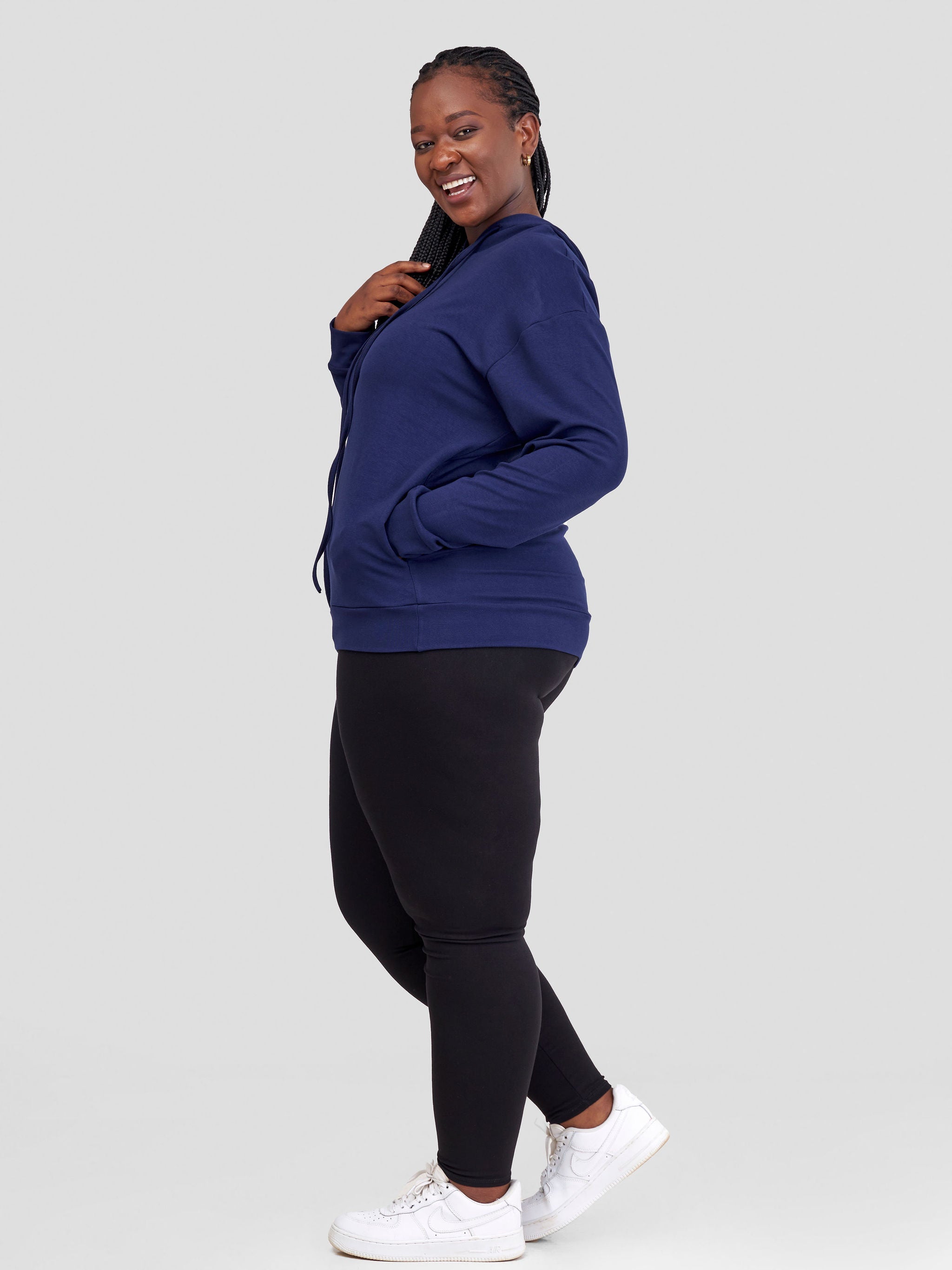 Vivo Jira Hoodie Jumper - Navy Blue