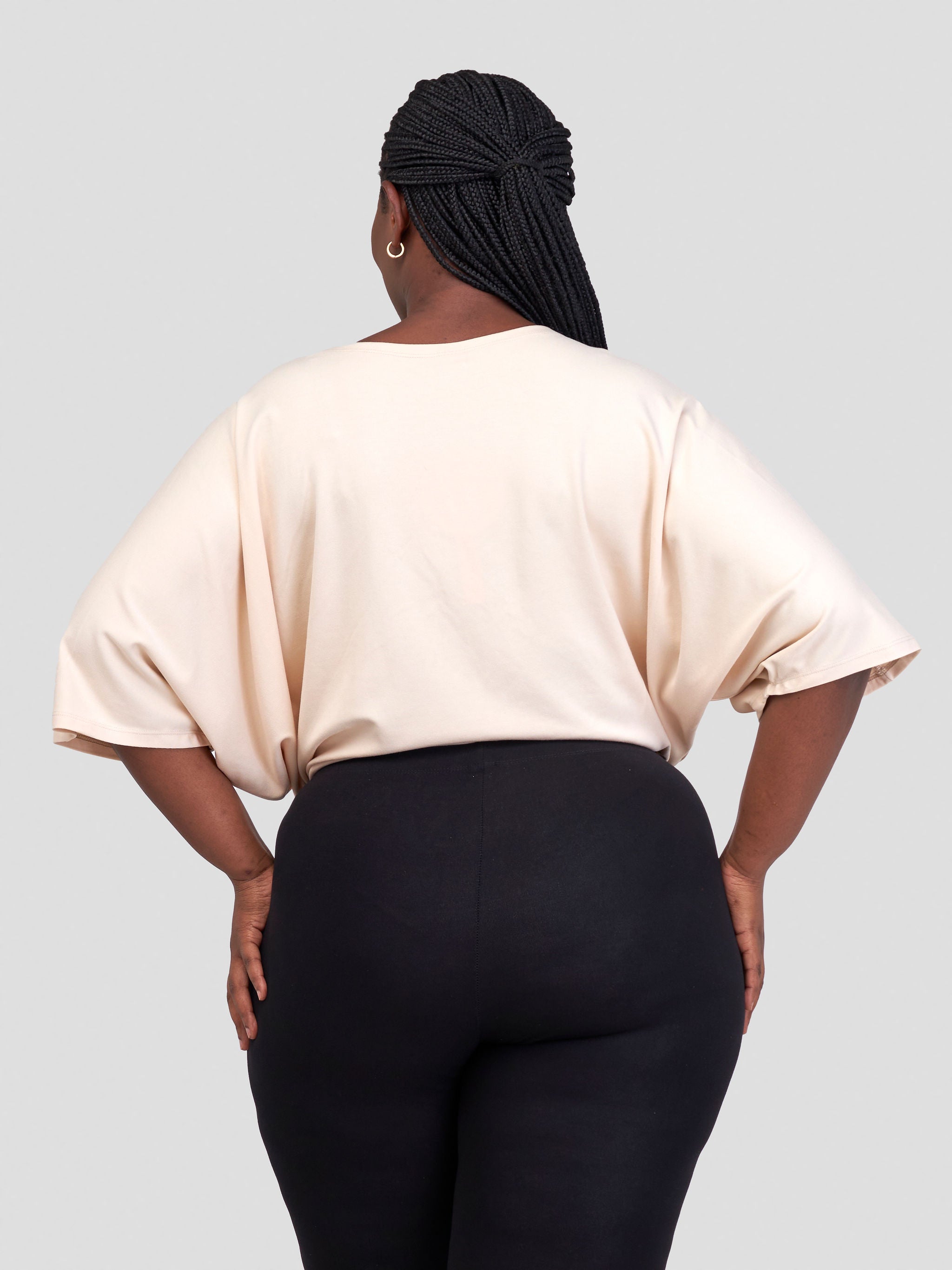 Vivo Jira Front Overlap Midriff Top - Buttermilk