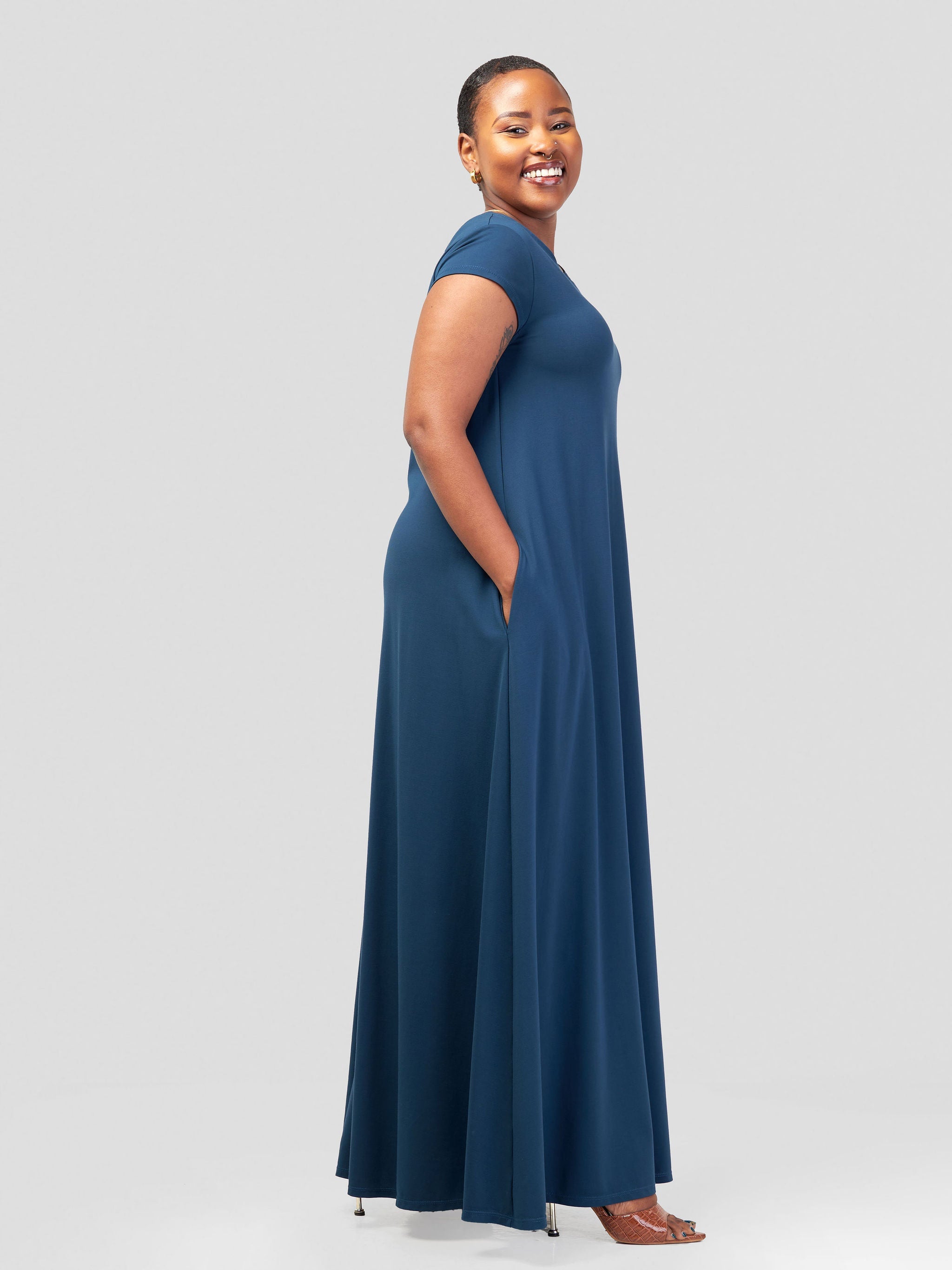 Vivo Basic Kena Tent Maxi Dress - Teal